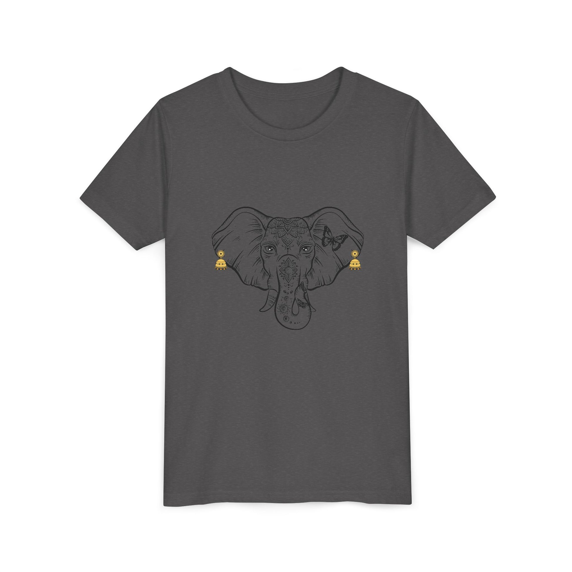 Youth Elephant Earrings Short Sleeve Shirt