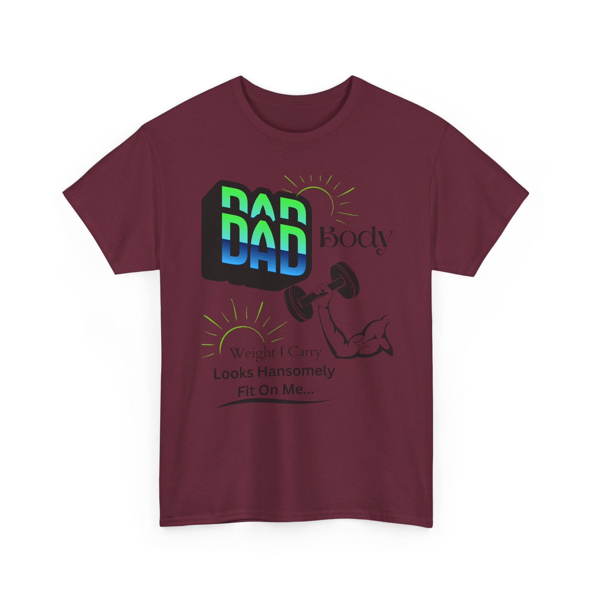 Hansomely Fit Dad Cotton Crew Tee Shirt Transparent Dseign