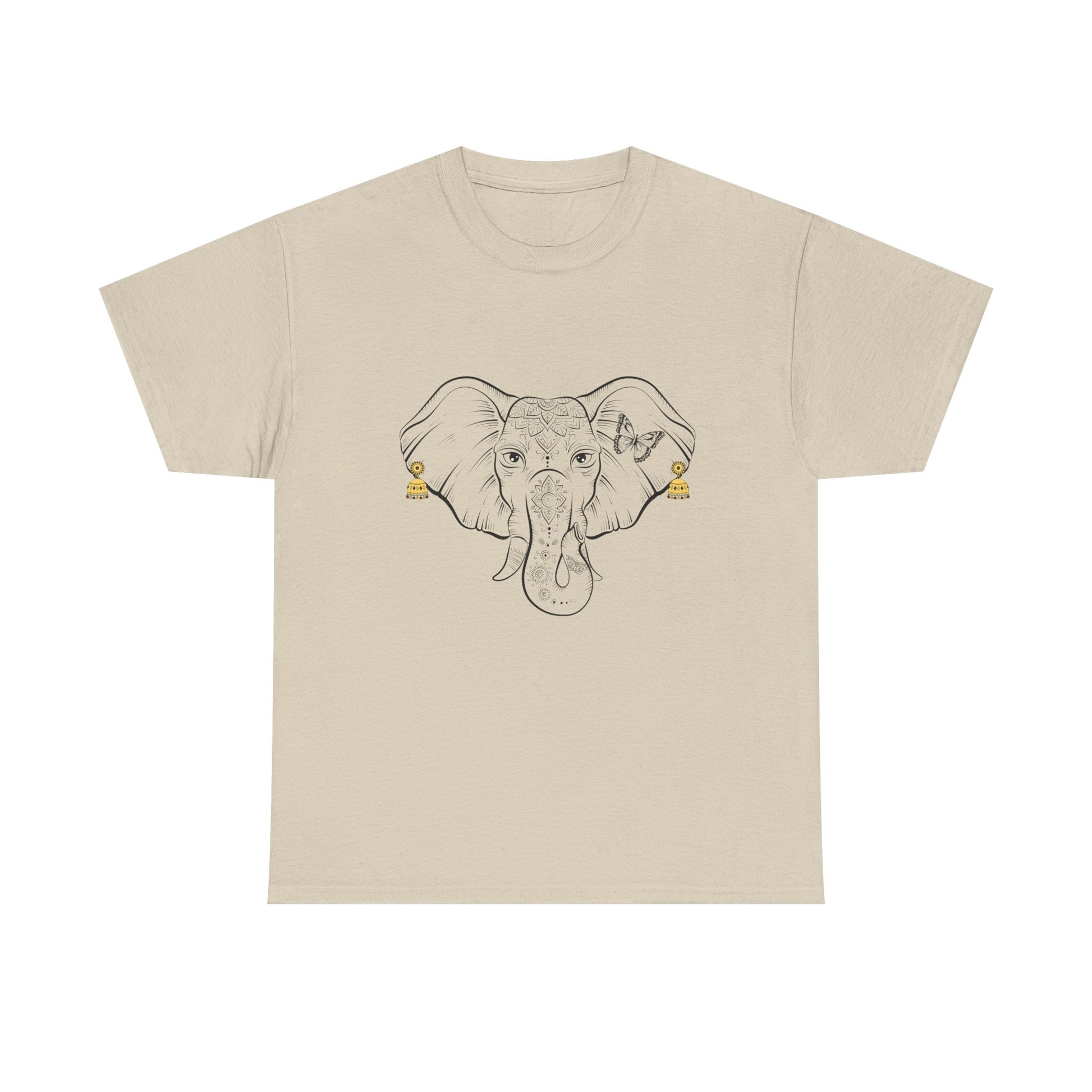 Elephant With Earrings Heavy Cotton Shirt