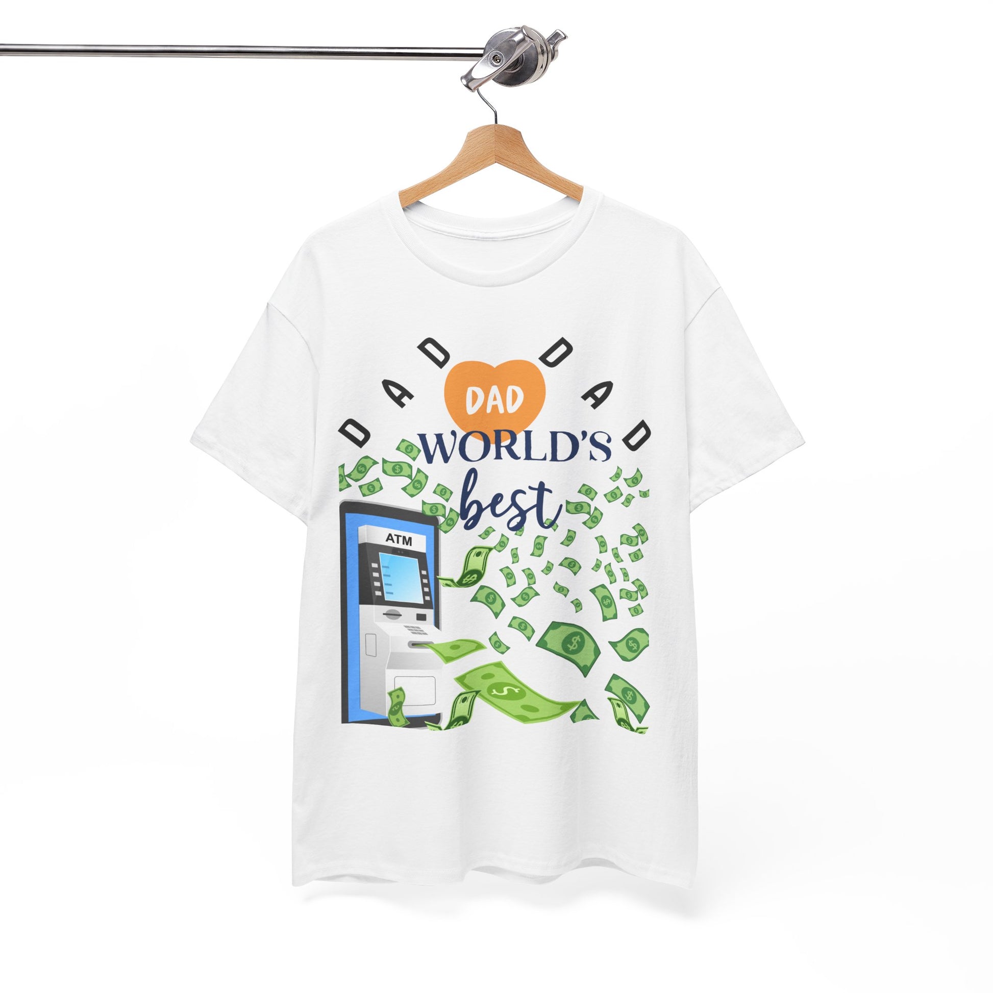 Dad Best ATM Heavy Cotton Tee Shirt Transparent