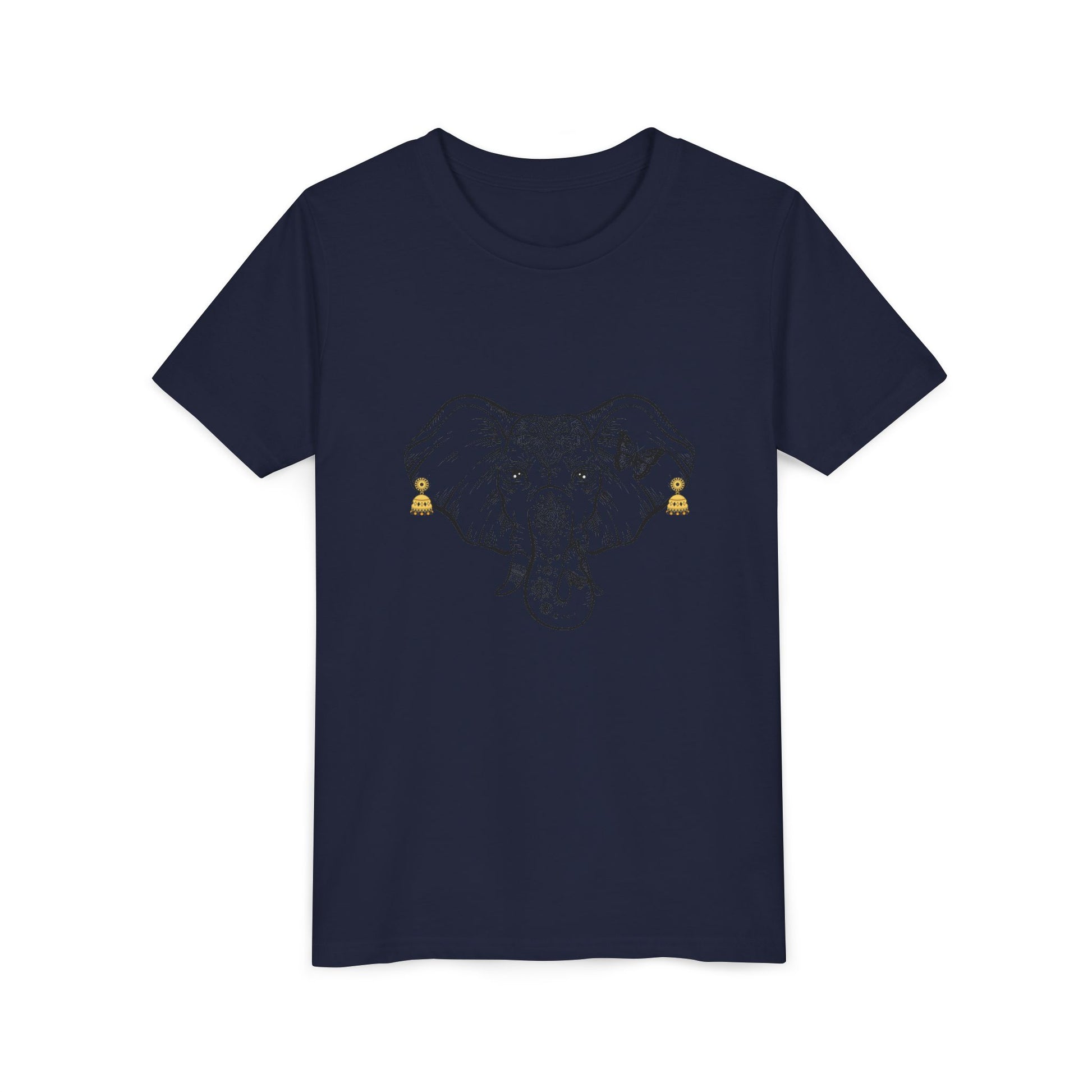 Youth Elephant Earrings Short Sleeve Shirt