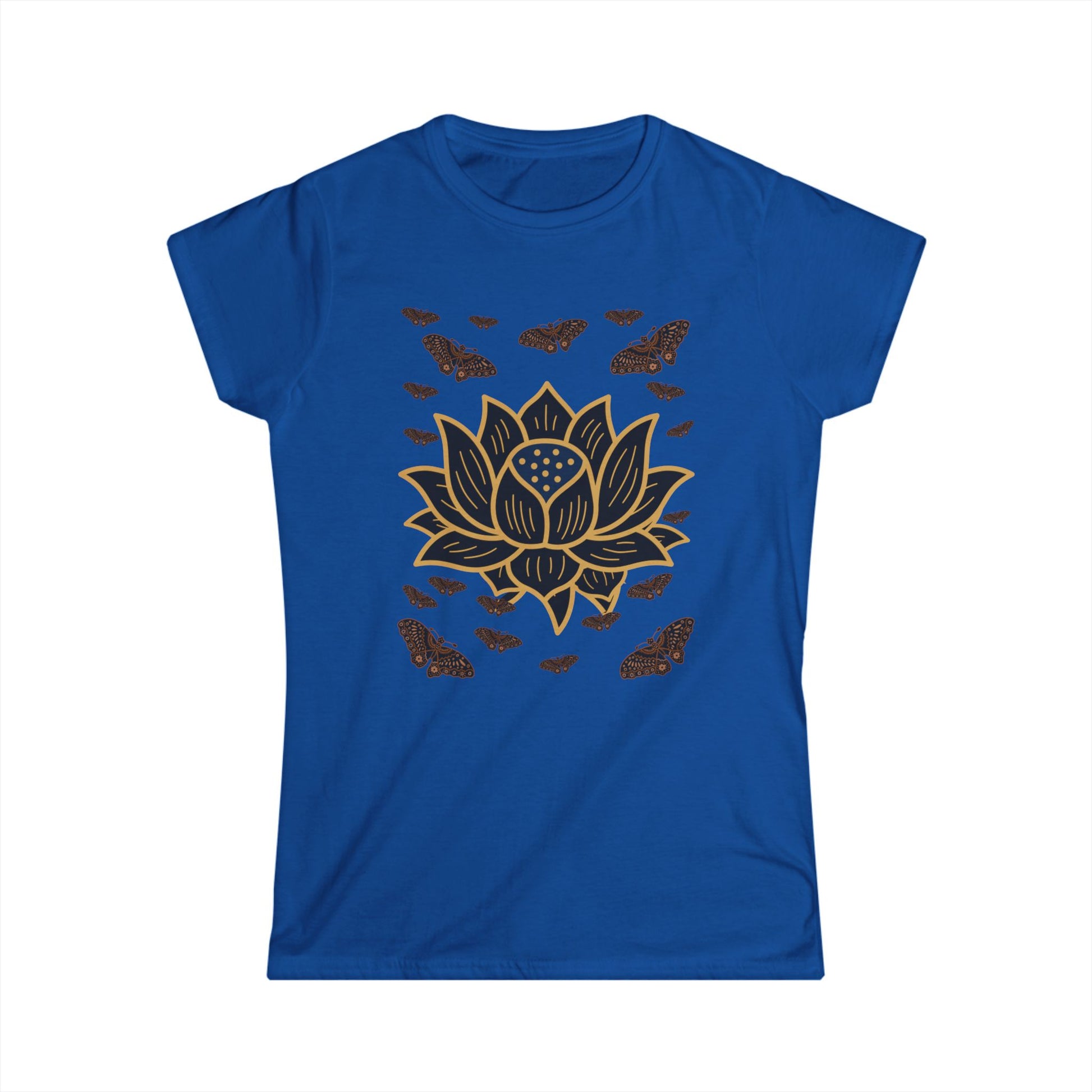 Women's Soft style Tee Shirt Lotus Butterfly
