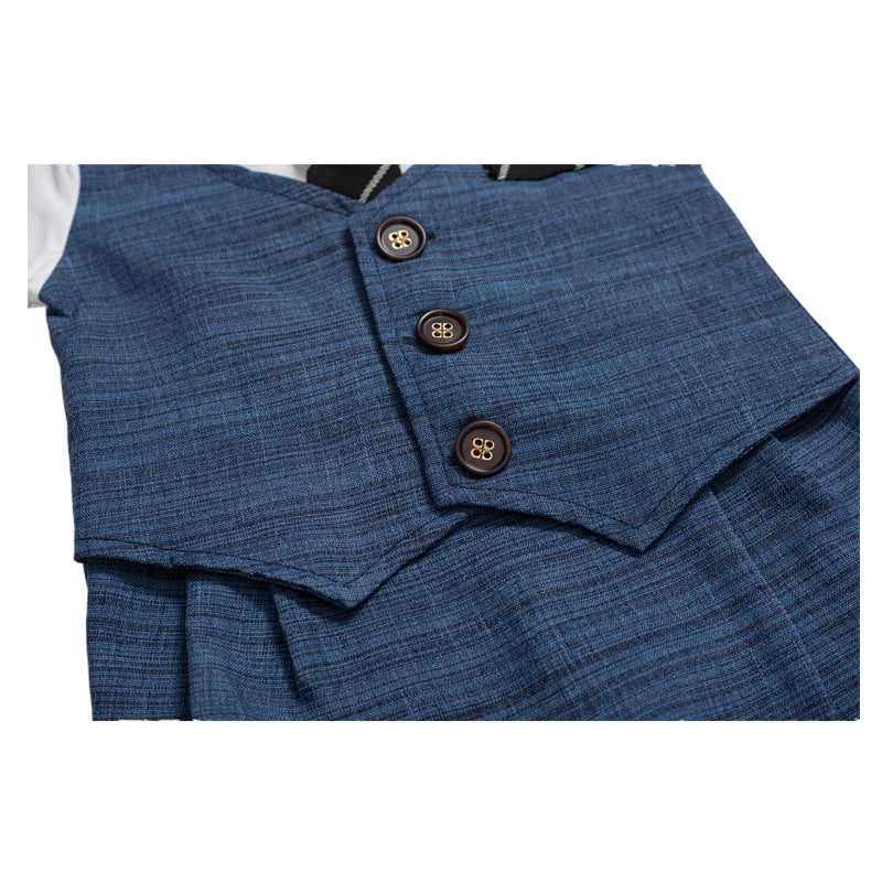 Baby Boy Jumpsuit, Gentleman Suit with Tie Baby Children's Clothing