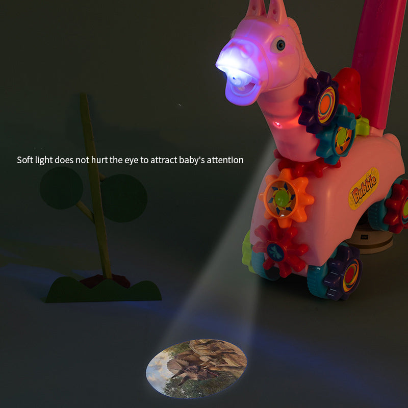 Outdoor Bubble Machine with Music And Light, Bubbles Walking Baby Toddler Toy