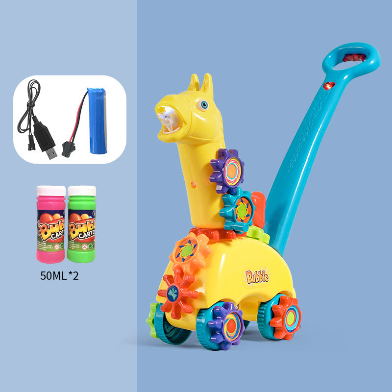 Outdoor Bubble Machine with Music And Light, Bubbles Walking Baby Toddler Toy