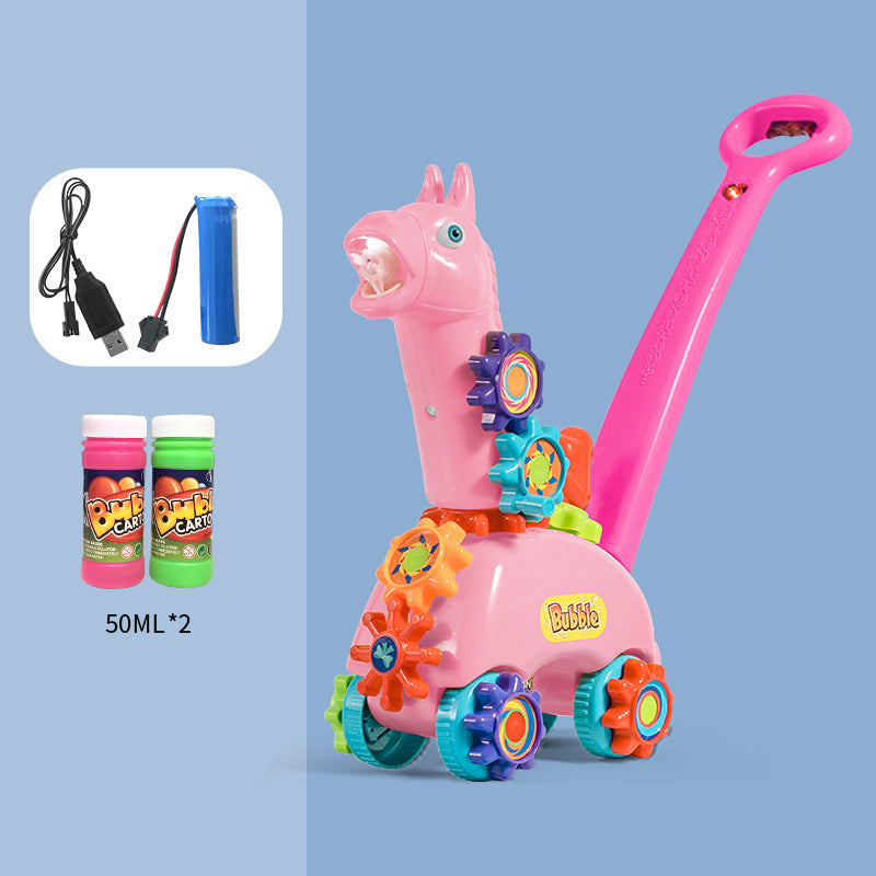 Outdoor Bubble Machine with Music And Light, Bubbles Walking Baby Toddler Toy