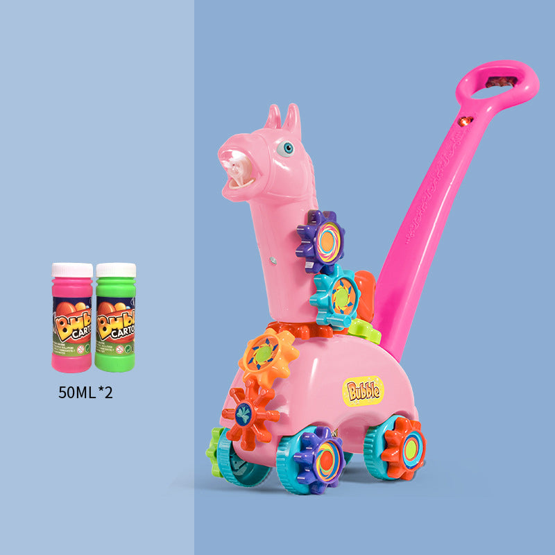 Outdoor Bubble Machine with Music And Light, Bubbles Walking Baby Toddler Toy