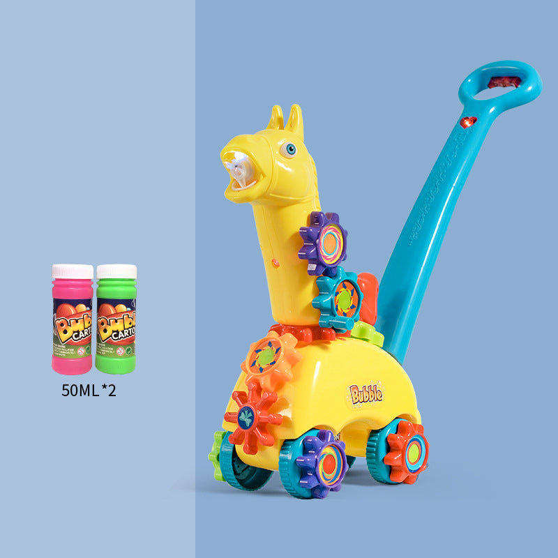 Outdoor Bubble Machine with Music And Light, Bubbles Walking Baby Toddler Toy
