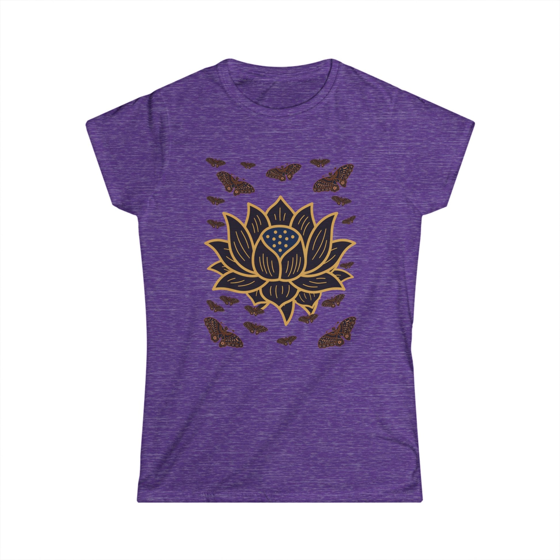 Women's Soft style Tee Shirt Lotus Butterfly