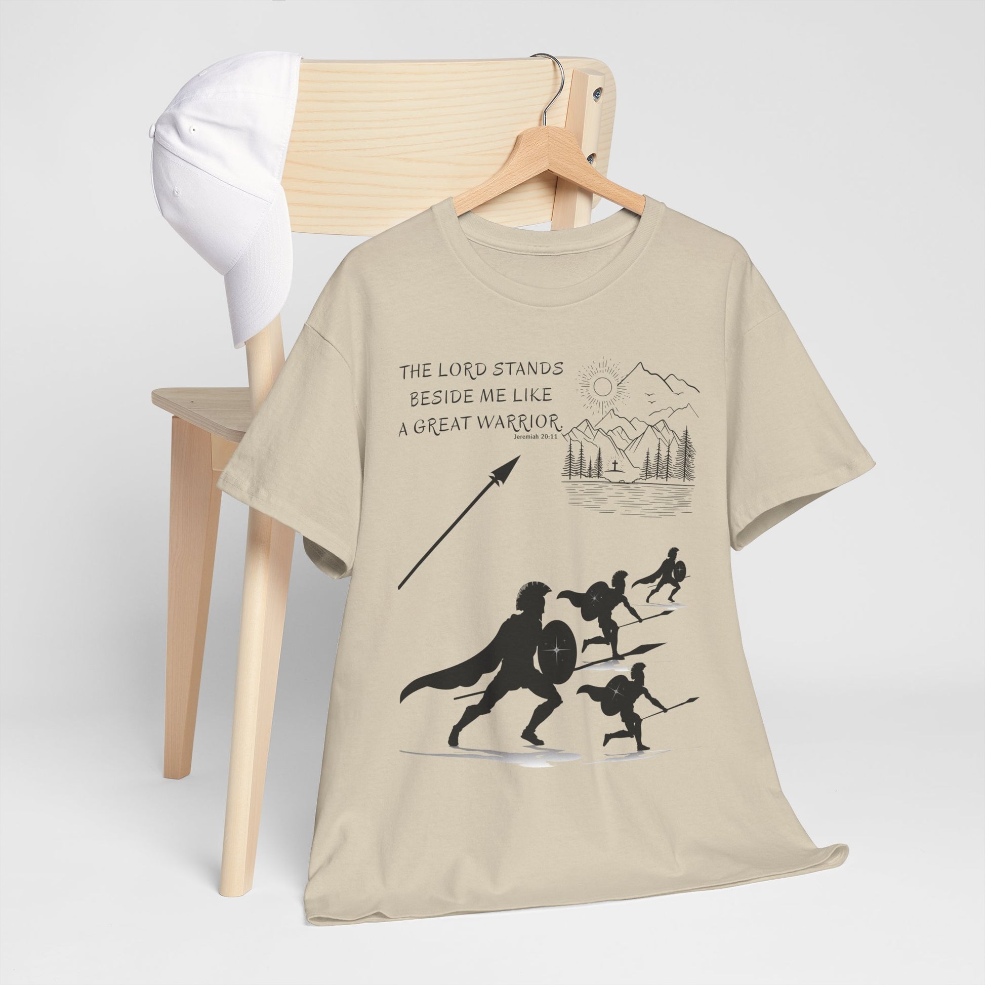 Warrior, The Lord Stands Before Me Heavy Cotton Shirt