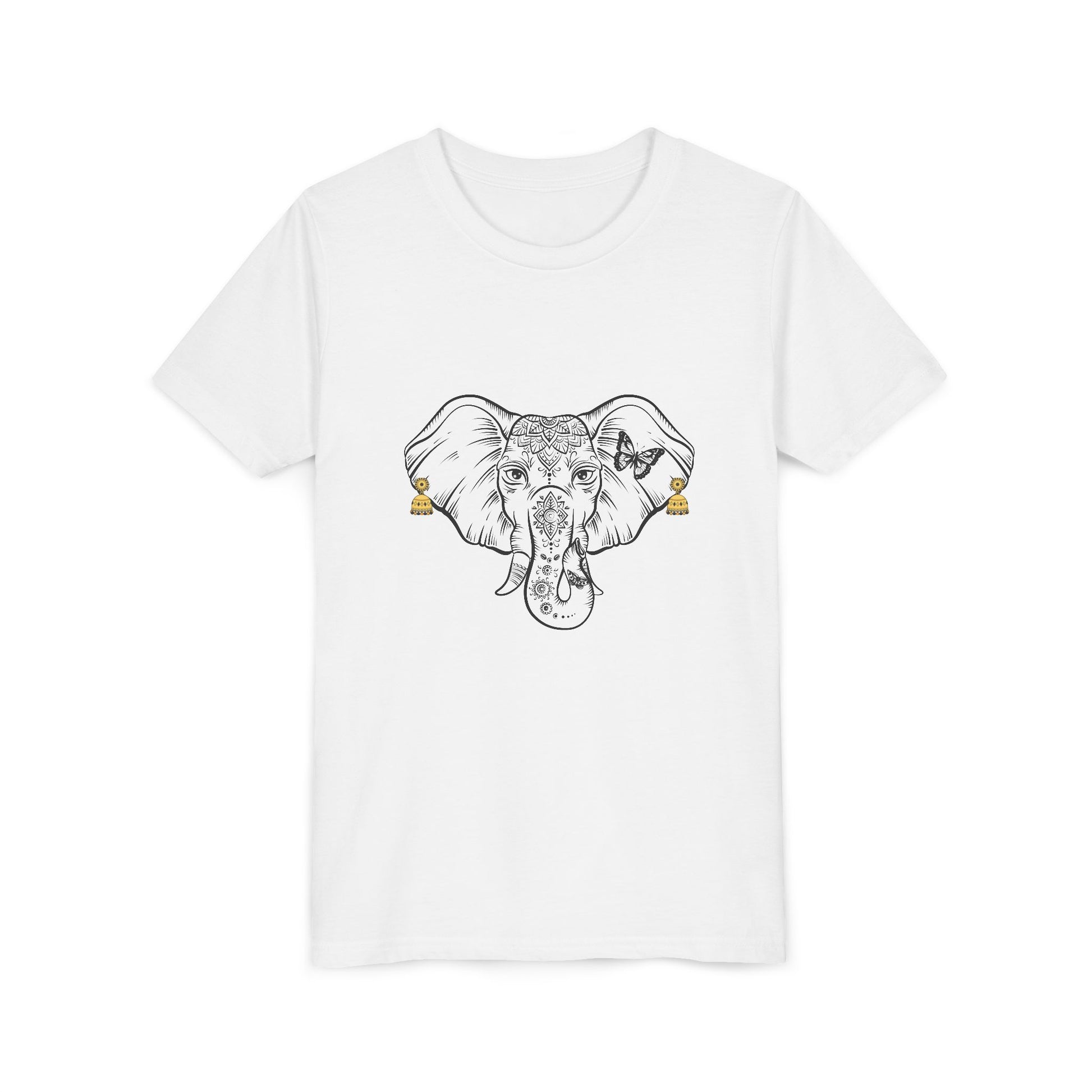 Youth Elephant Earrings Short Sleeve Shirt