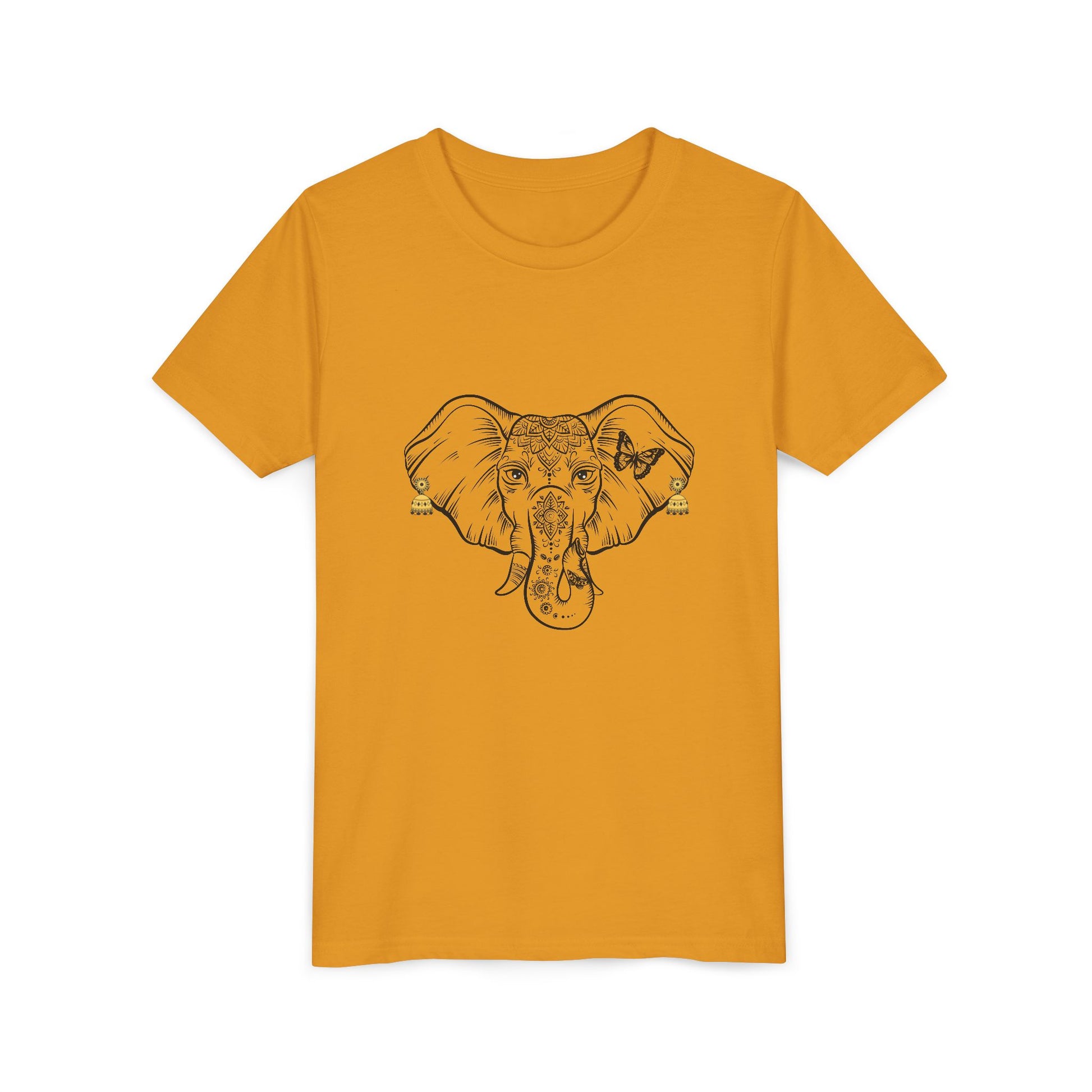 Youth Elephant Earrings Short Sleeve Shirt