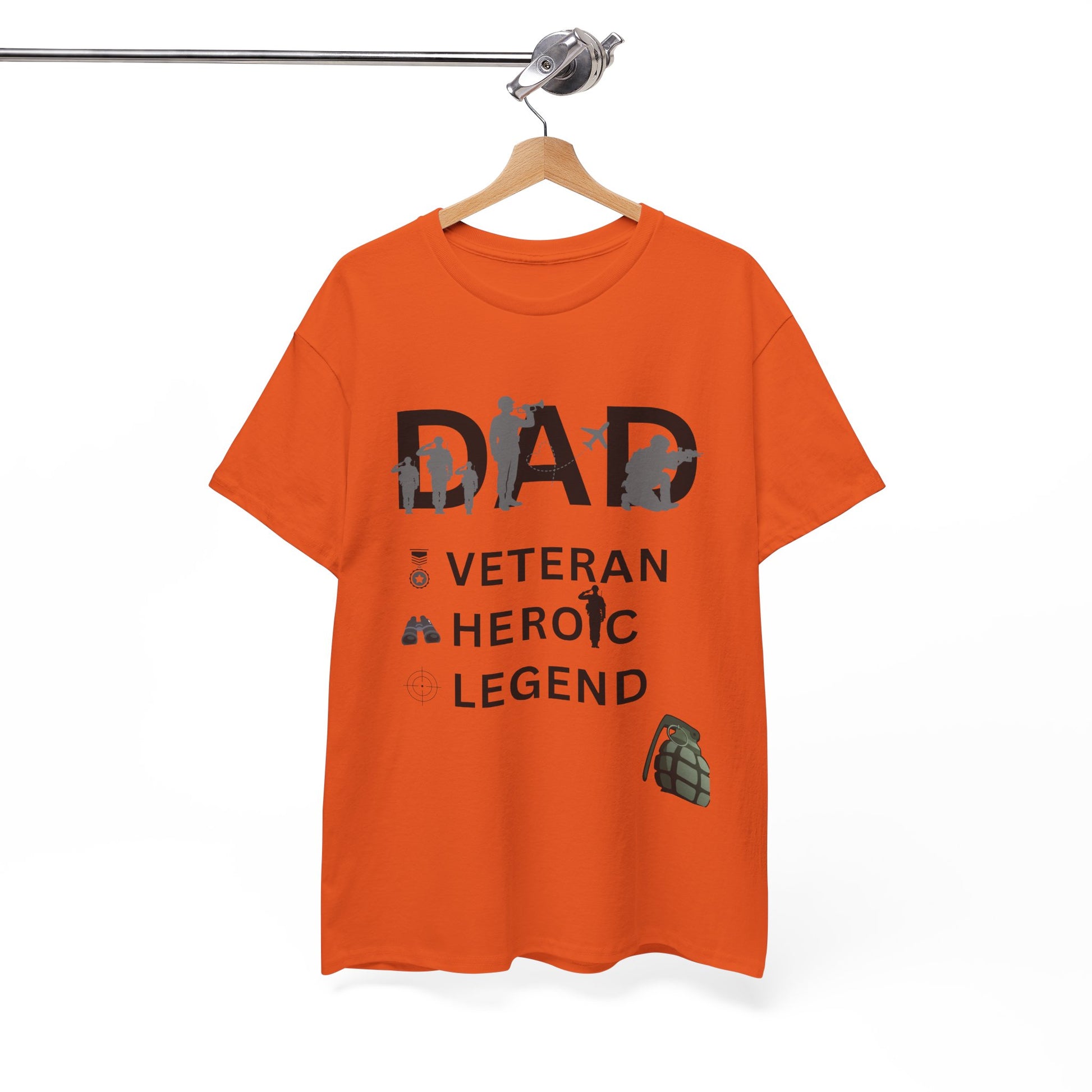 Dad Veteran Cotton Tee Shirt Transparent Background