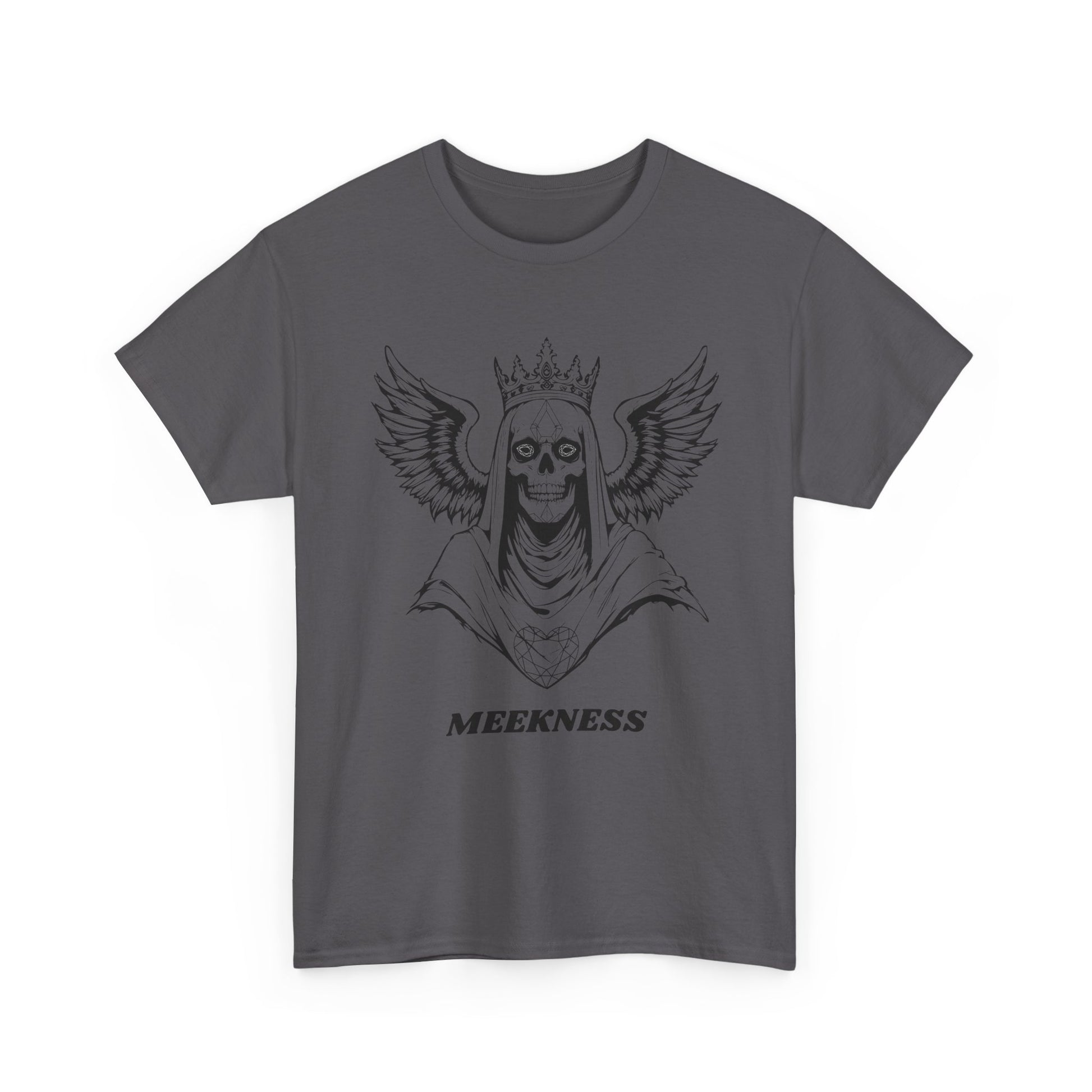 Skull Crown Wings Cotton Tee Shirt Transparent