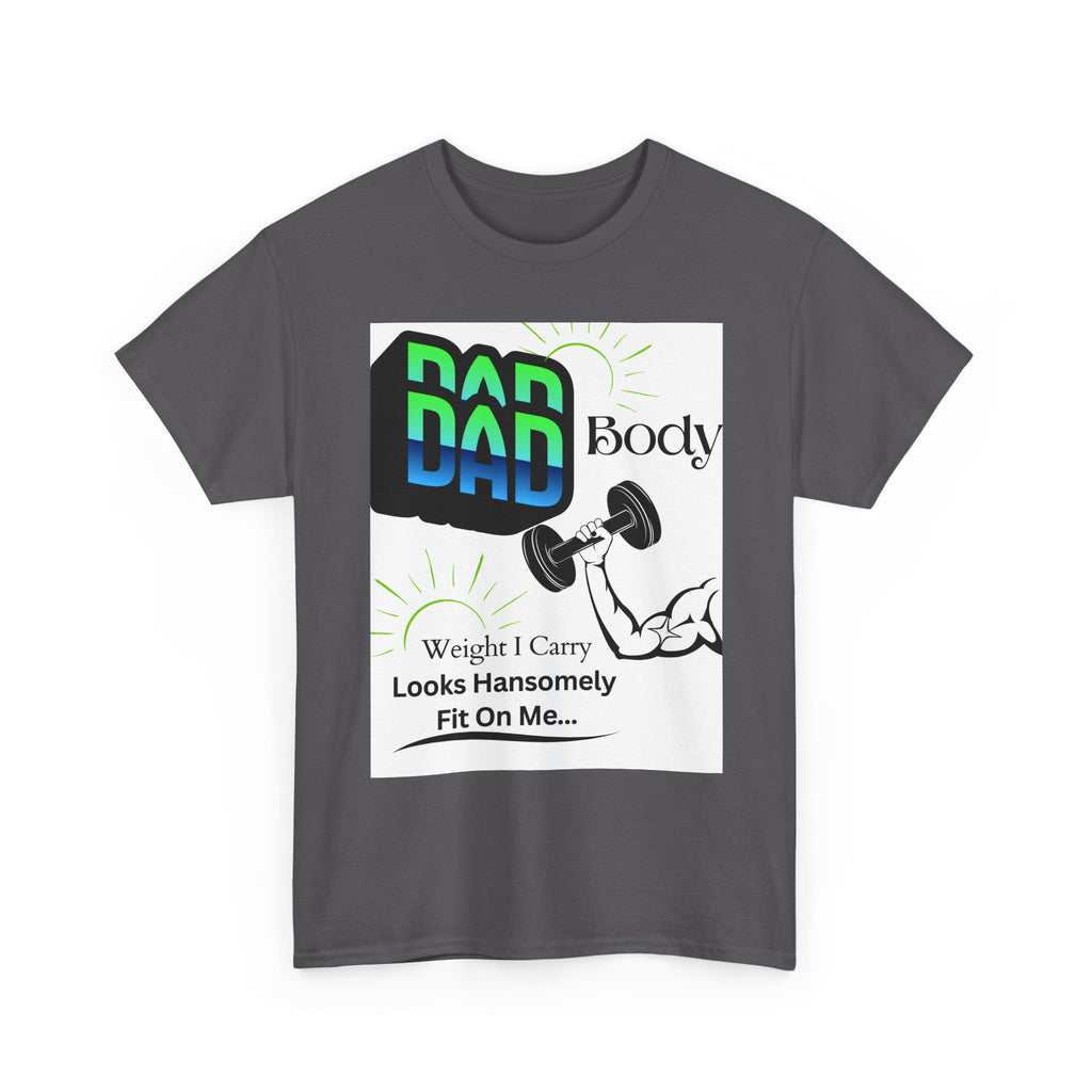 White Background Hansomely Fit Dad Cotton Crew Tee Shirt Dseign