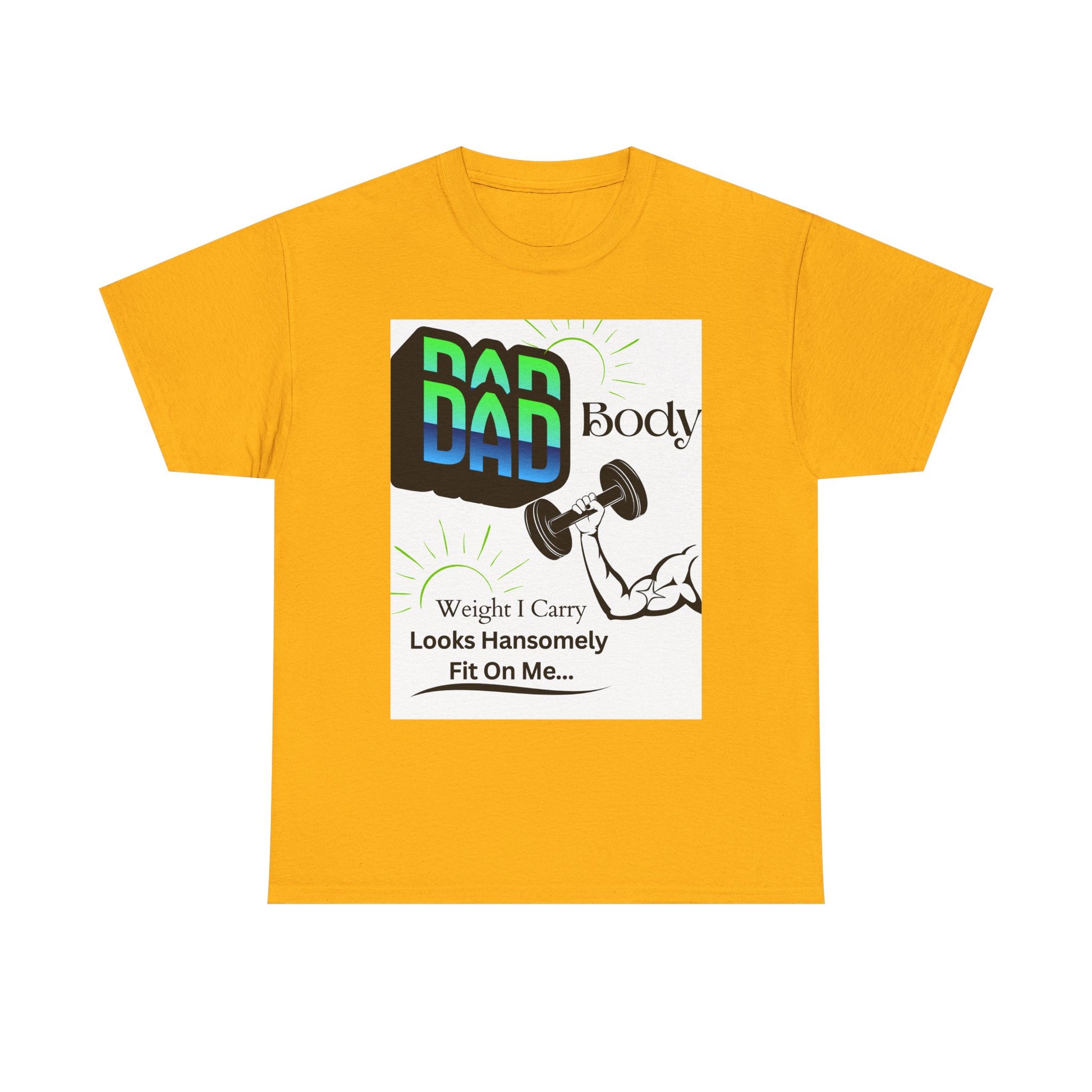 White Background Hansomely Fit Dad Cotton Crew Tee Shirt Dseign