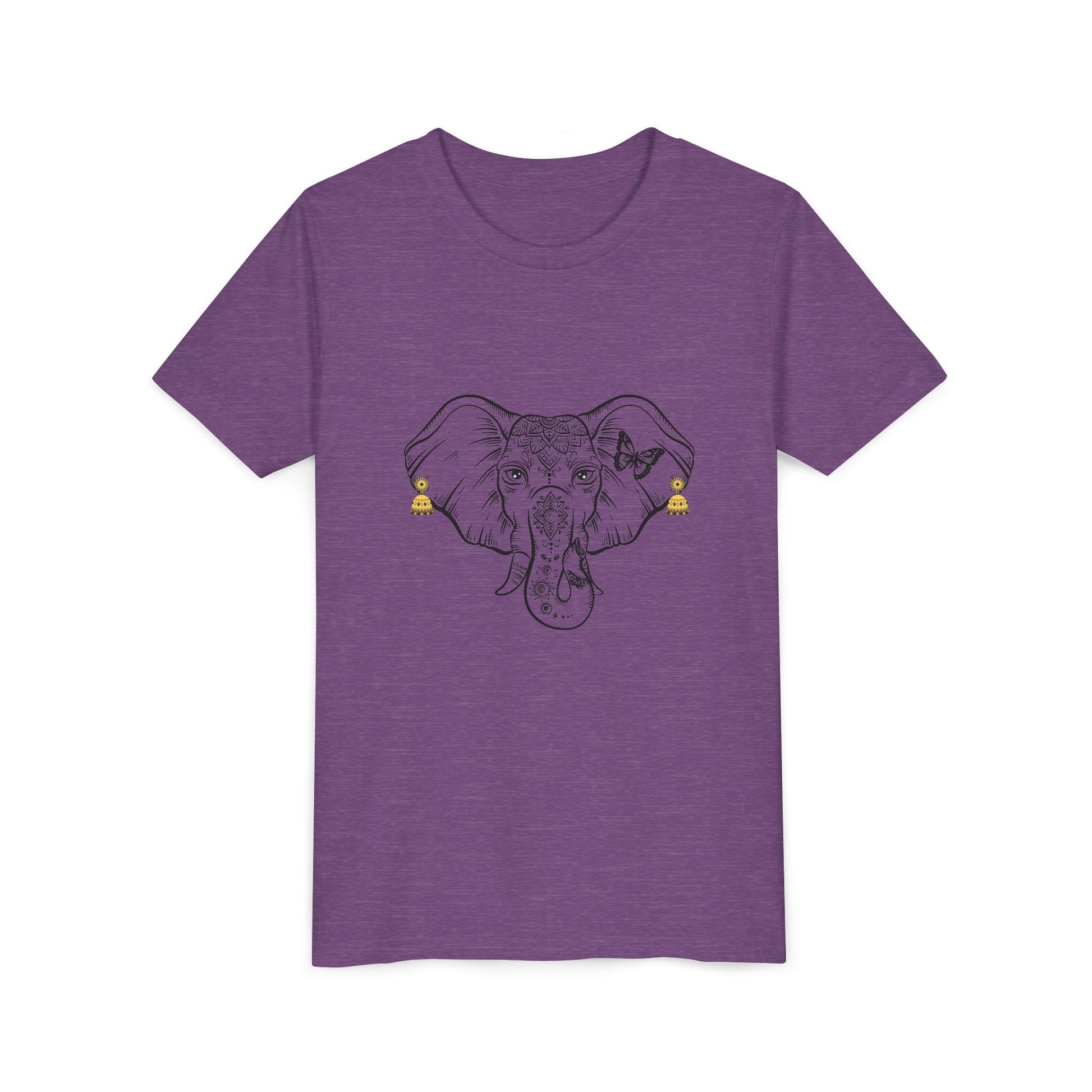 Youth Elephant Earrings Short Sleeve Shirt