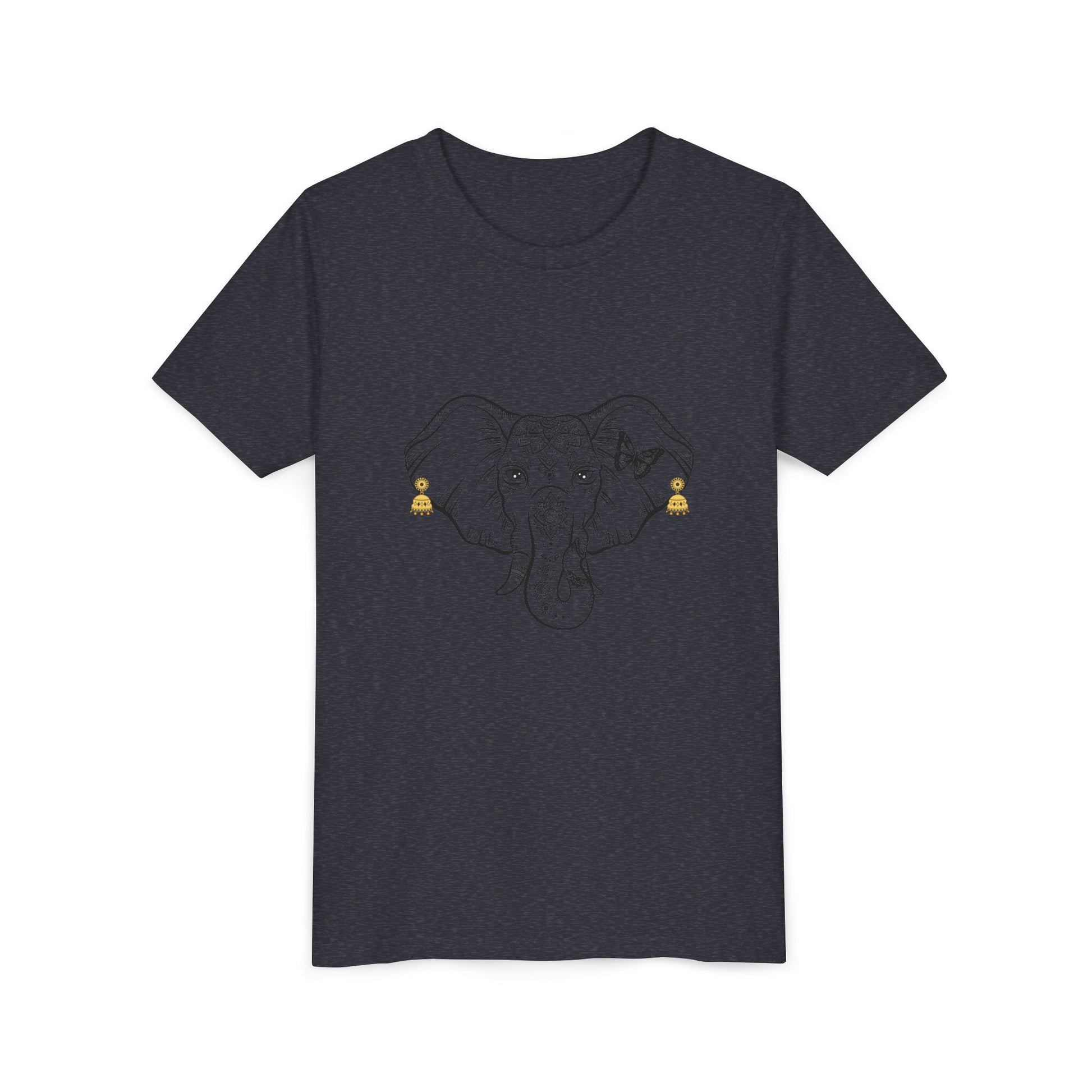 Youth Elephant Earrings Short Sleeve Shirt