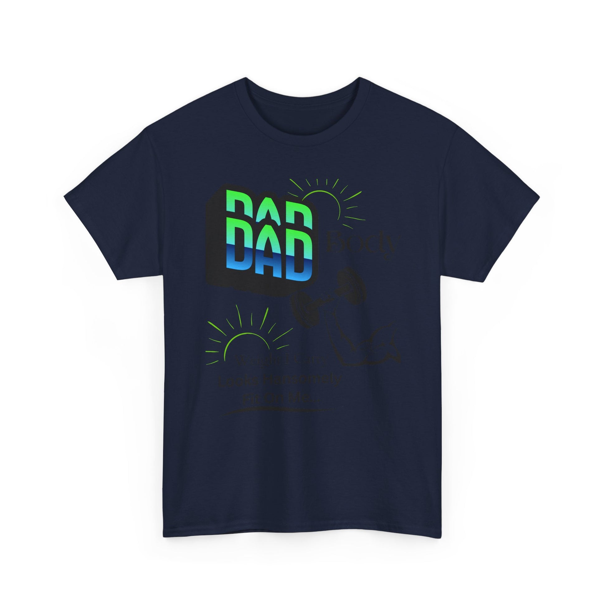 Hansomely Fit Dad Cotton Crew Tee Shirt Transparent Dseign