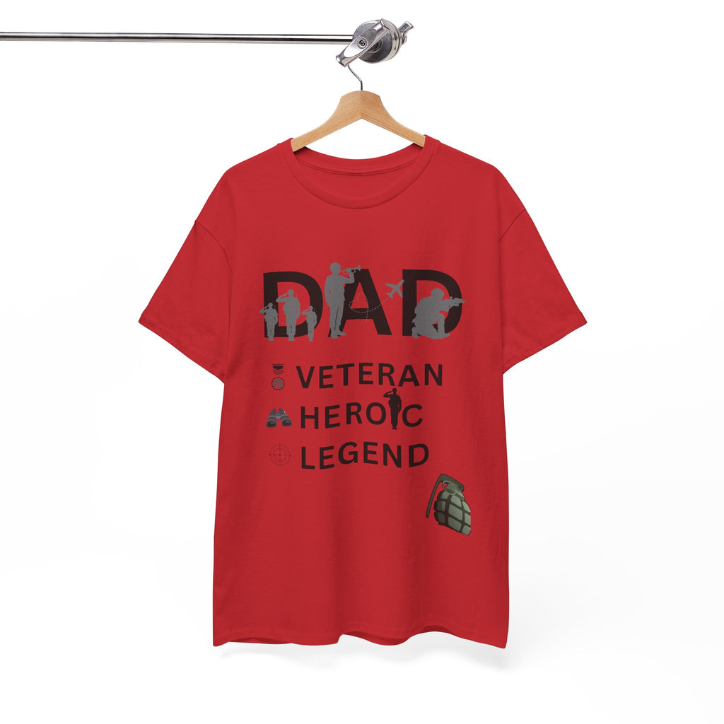 Dad Veteran Cotton Tee Shirt Transparent Background