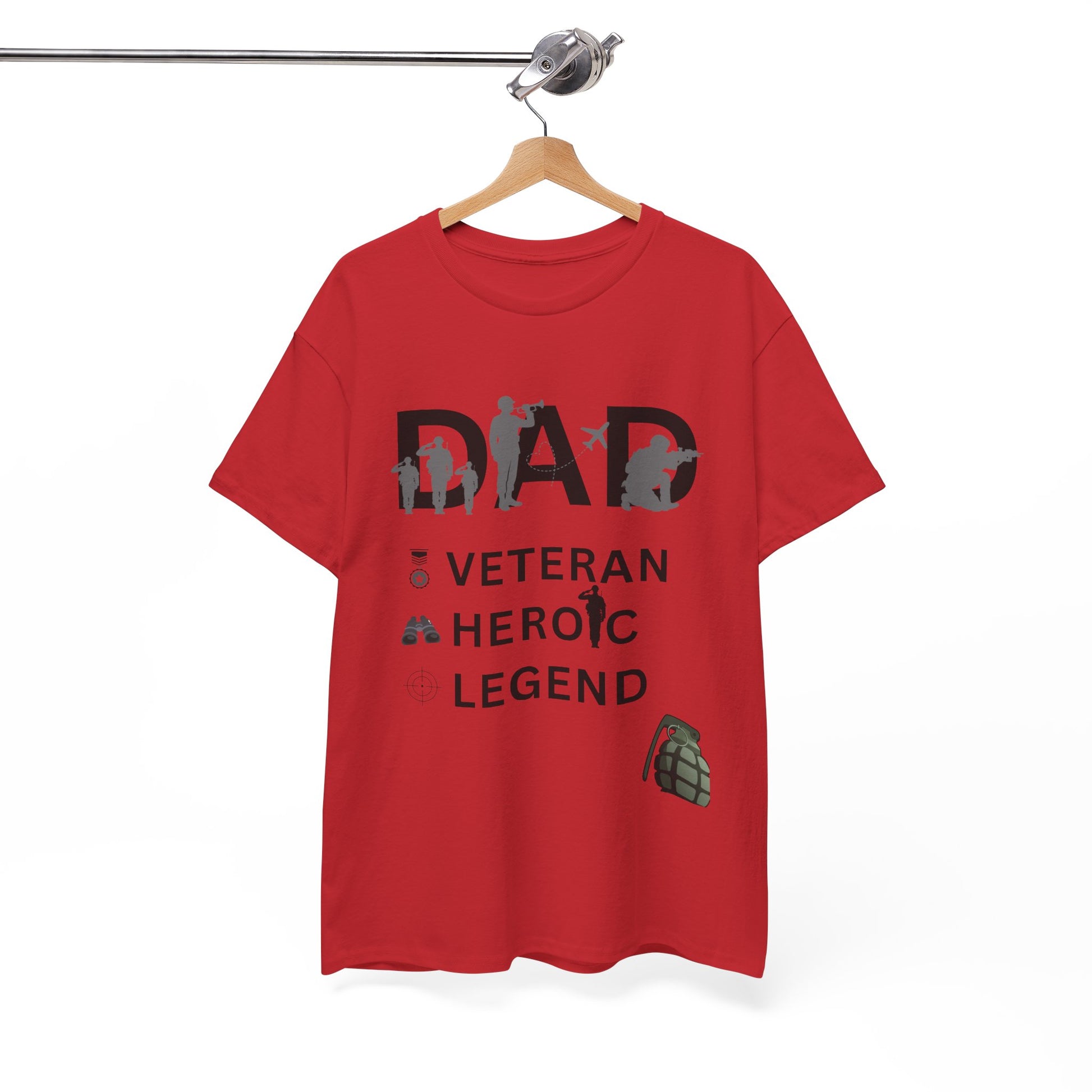 Dad Veteran Cotton Tee Shirt Transparent Background