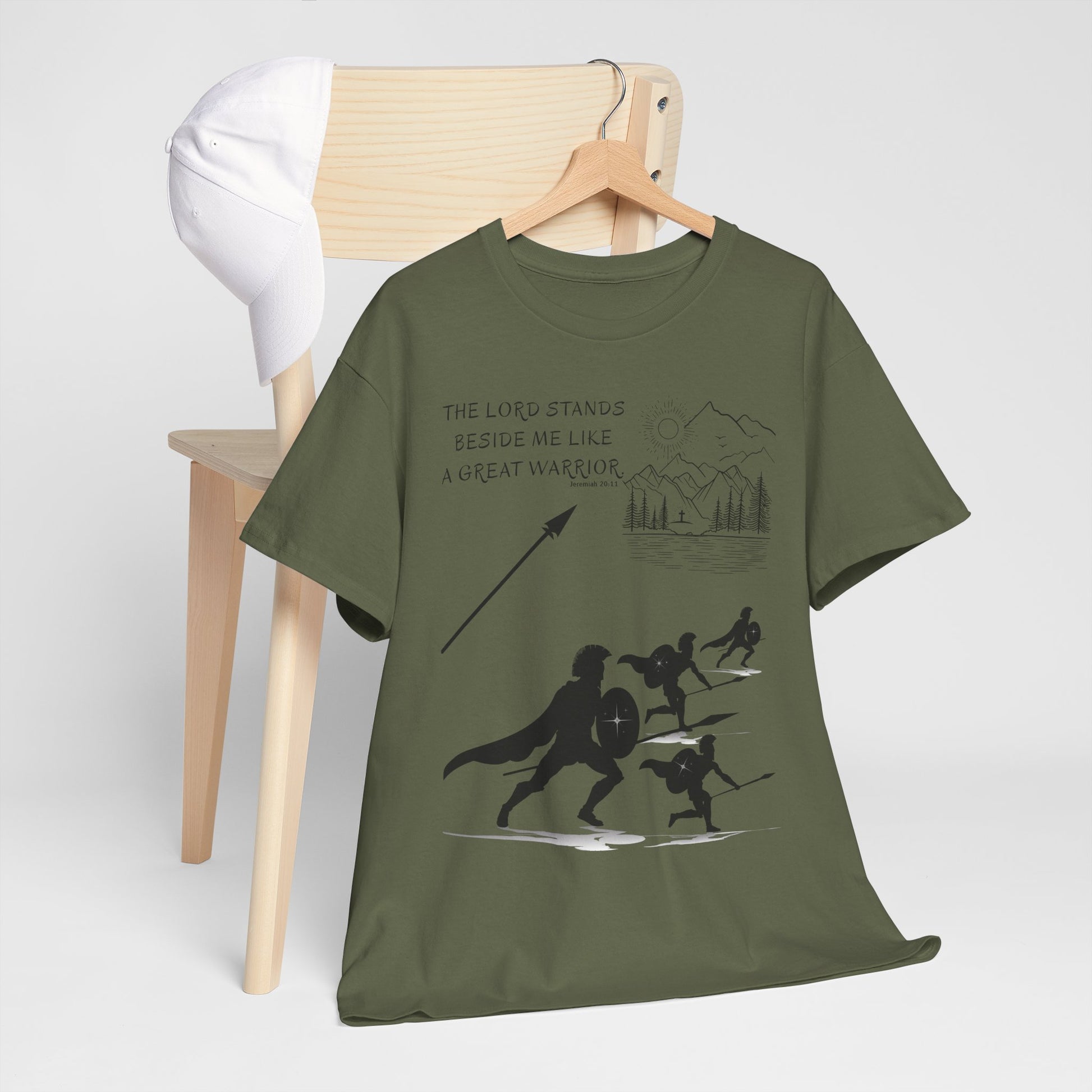 Warrior, The Lord Stands Before Me Heavy Cotton Shirt