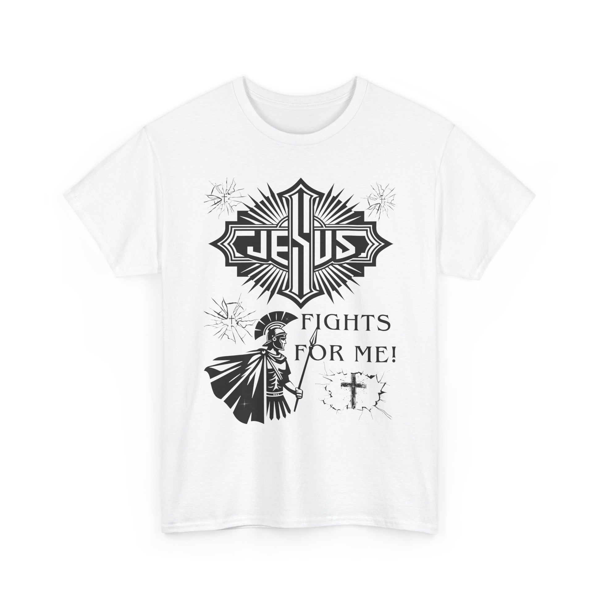 Jesus Fights For Me Cotton T-Shirt