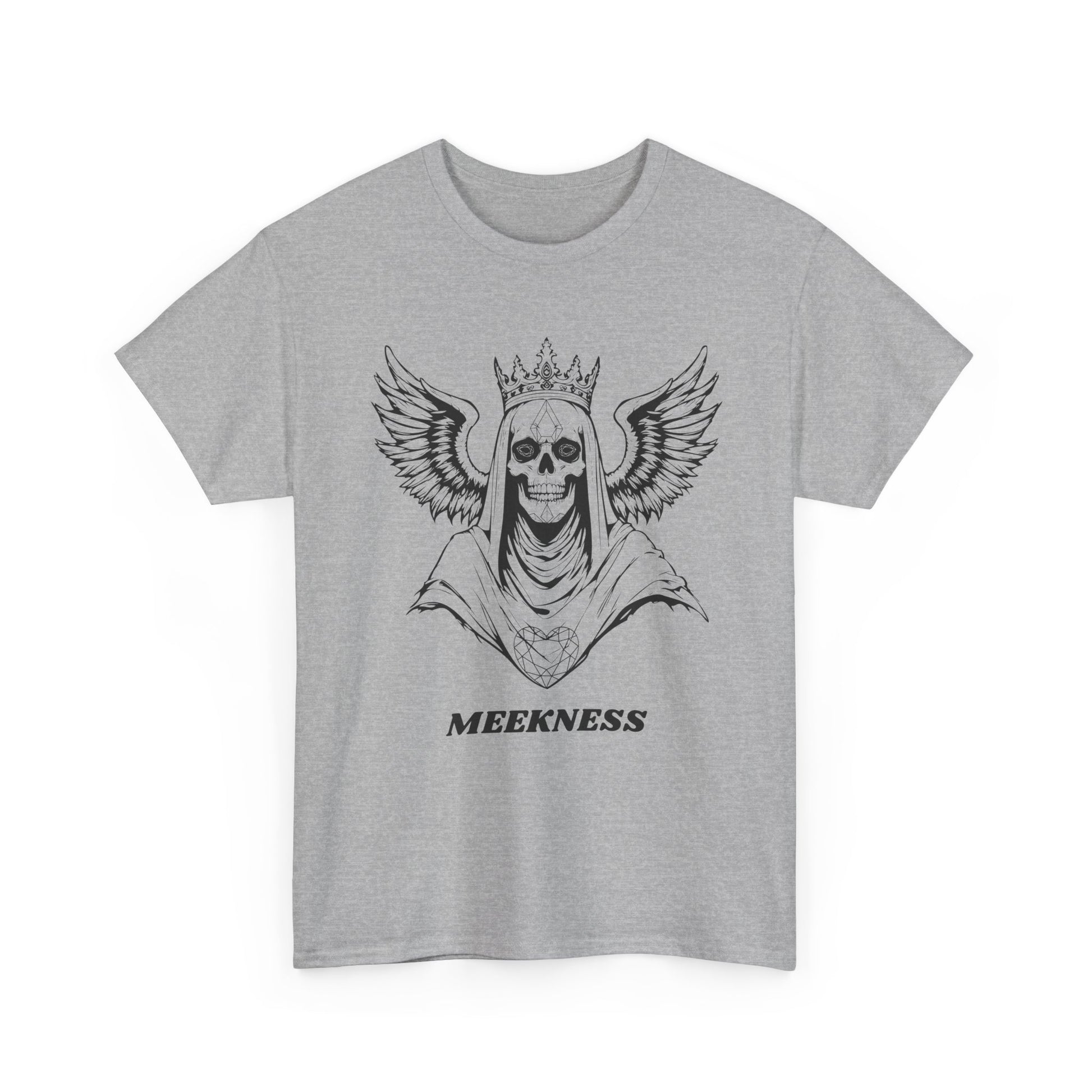 Skull Crown Wings Cotton Tee Shirt Transparent