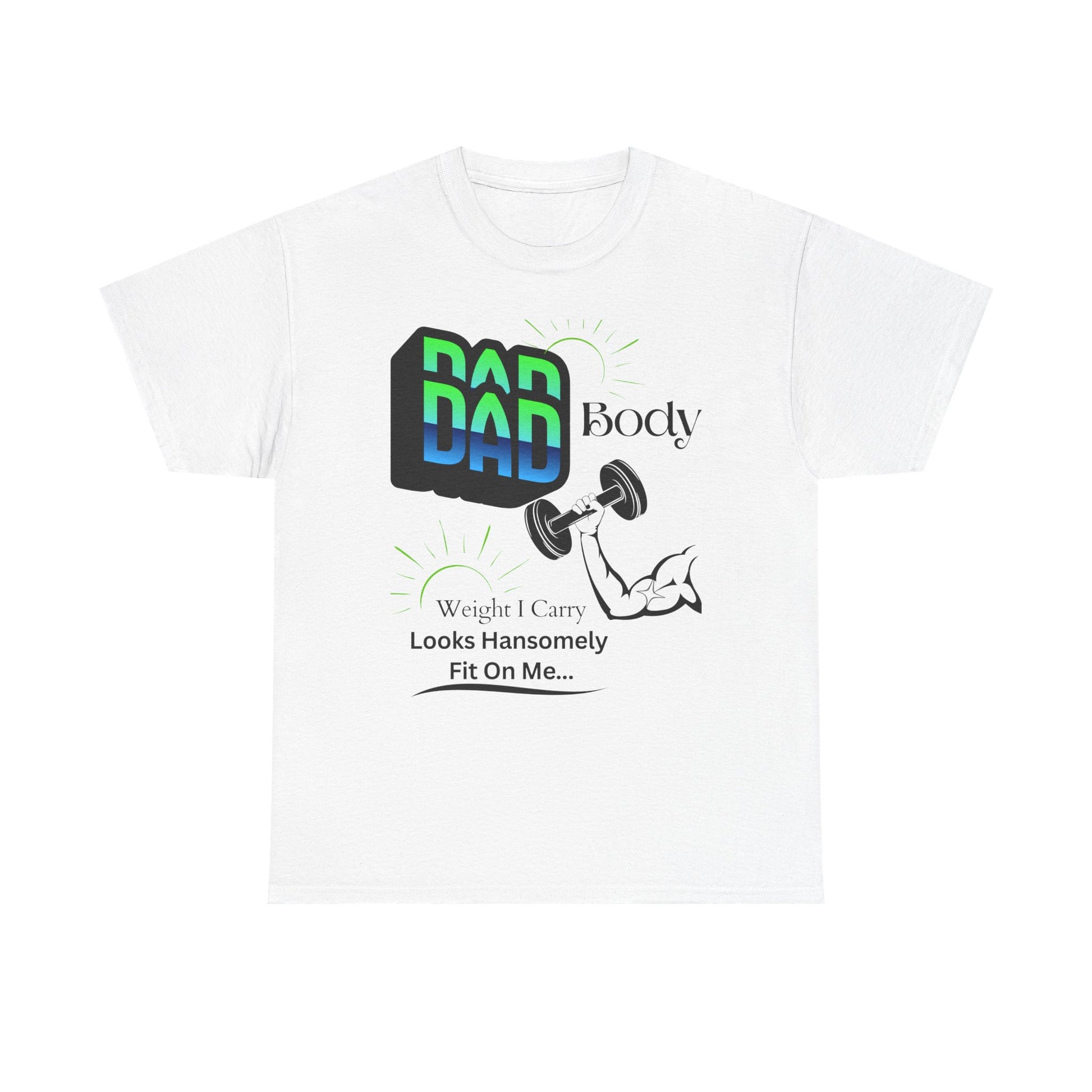 Hansomely Fit Dad Cotton Crew Tee Shirt Transparent Dseign