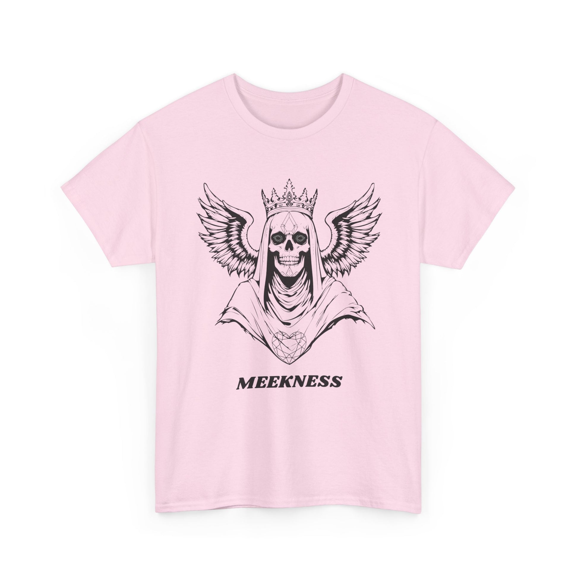 Skull Crown Wings Cotton Tee Shirt Transparent