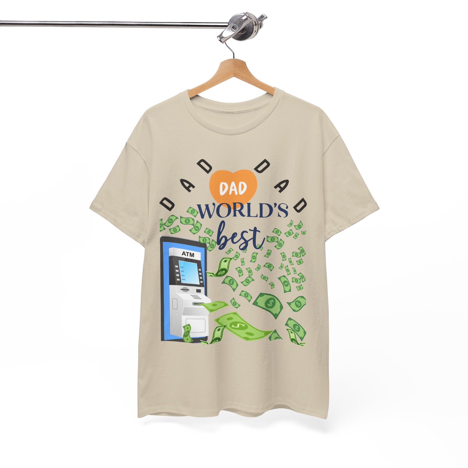 Dad Best ATM Heavy Cotton Tee Shirt Transparent