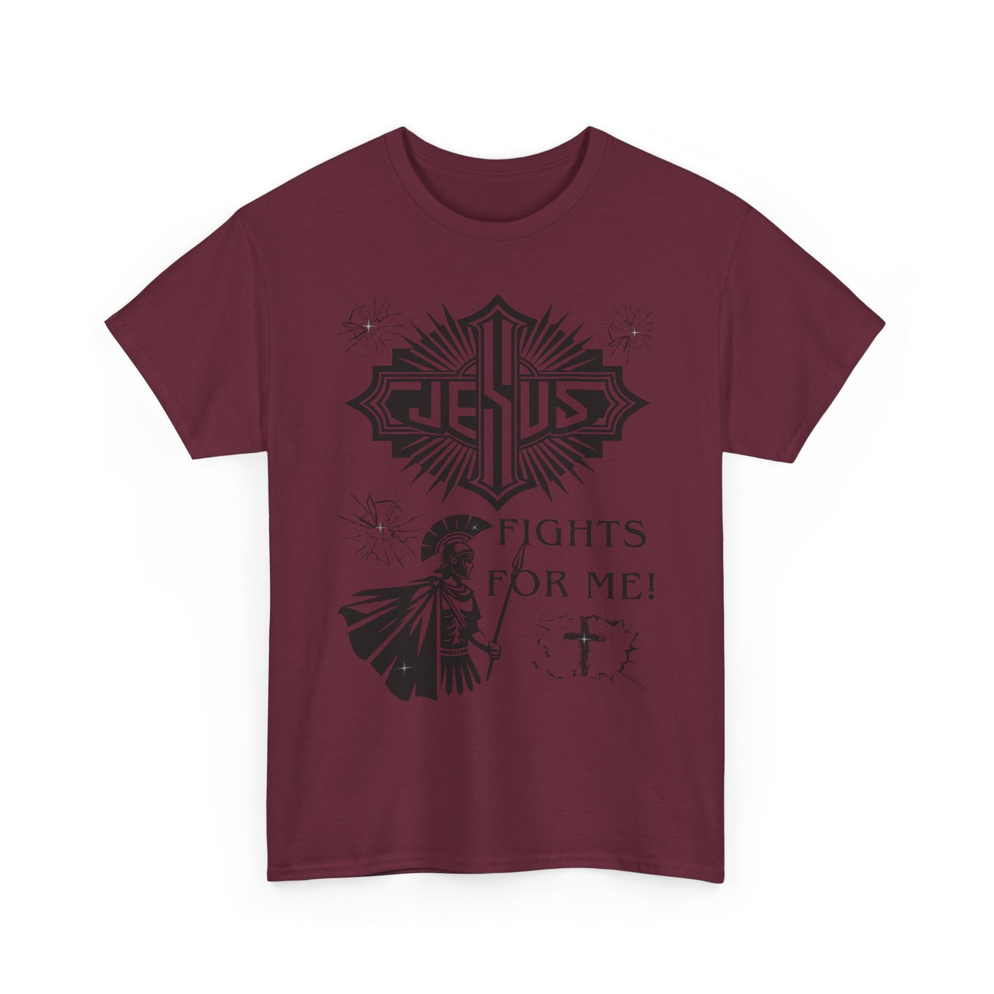 Jesus Fights For Me Cotton T-Shirt