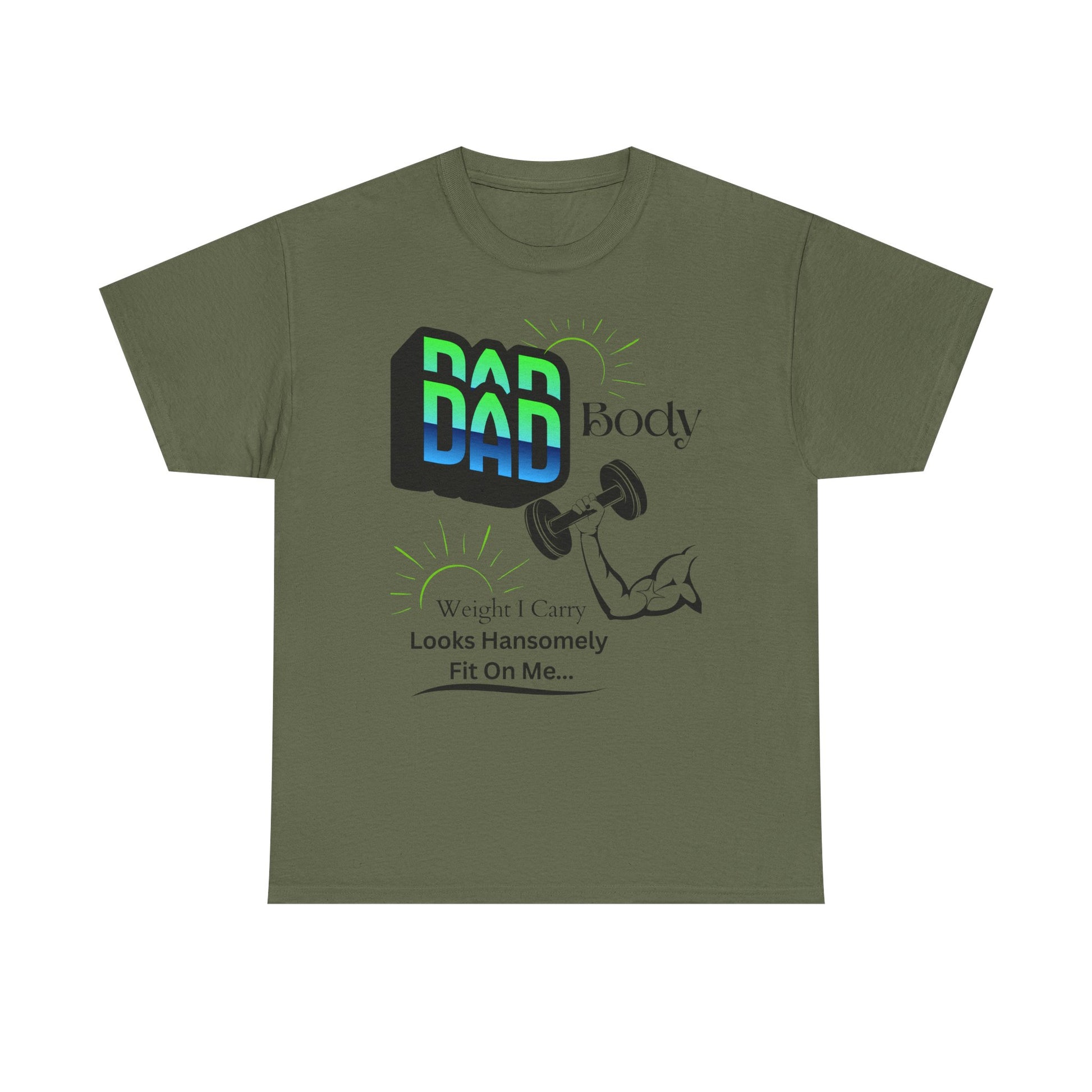 Hansomely Fit Dad Cotton Crew Tee Shirt Transparent Dseign