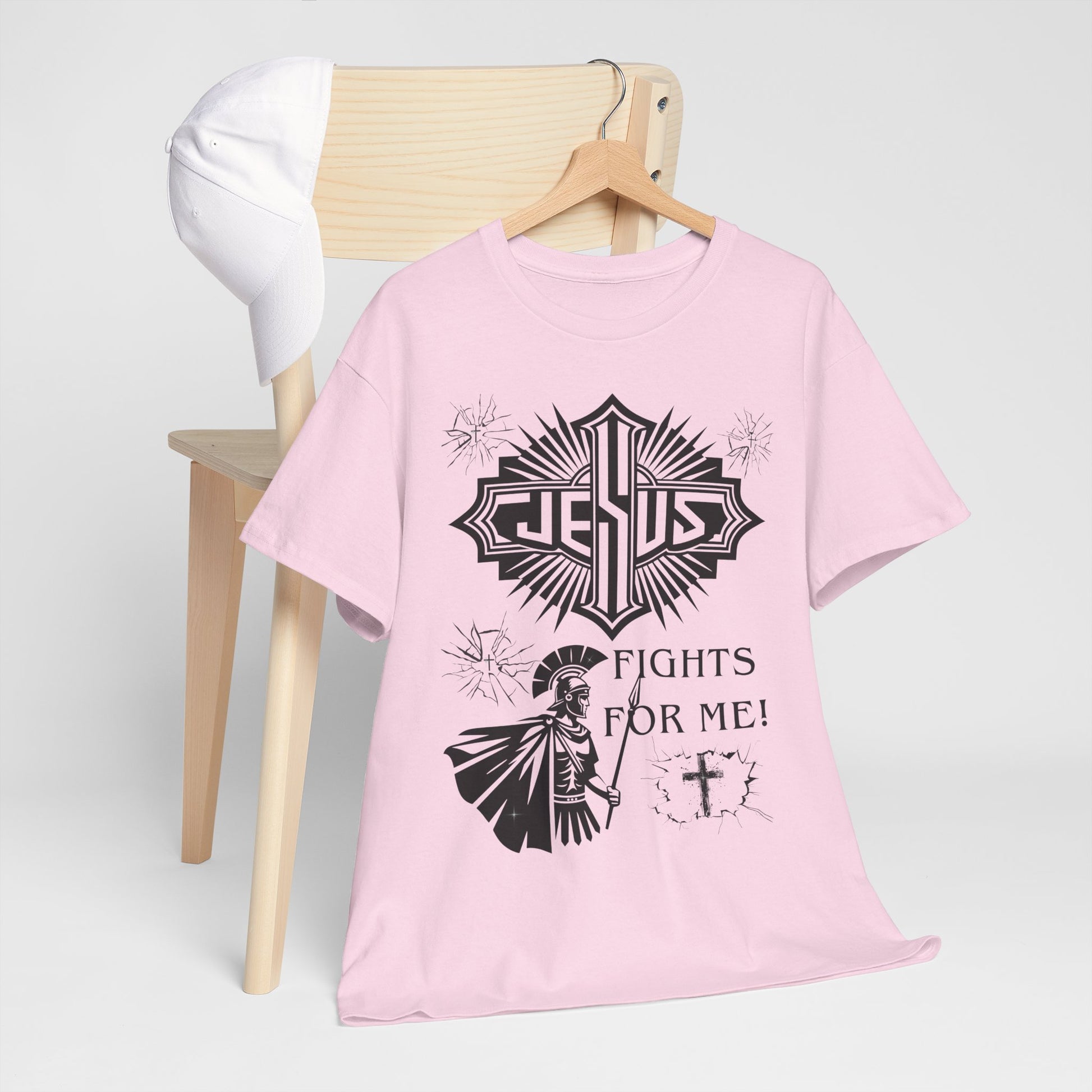 Jesus Fights For Me Cotton T-Shirt
