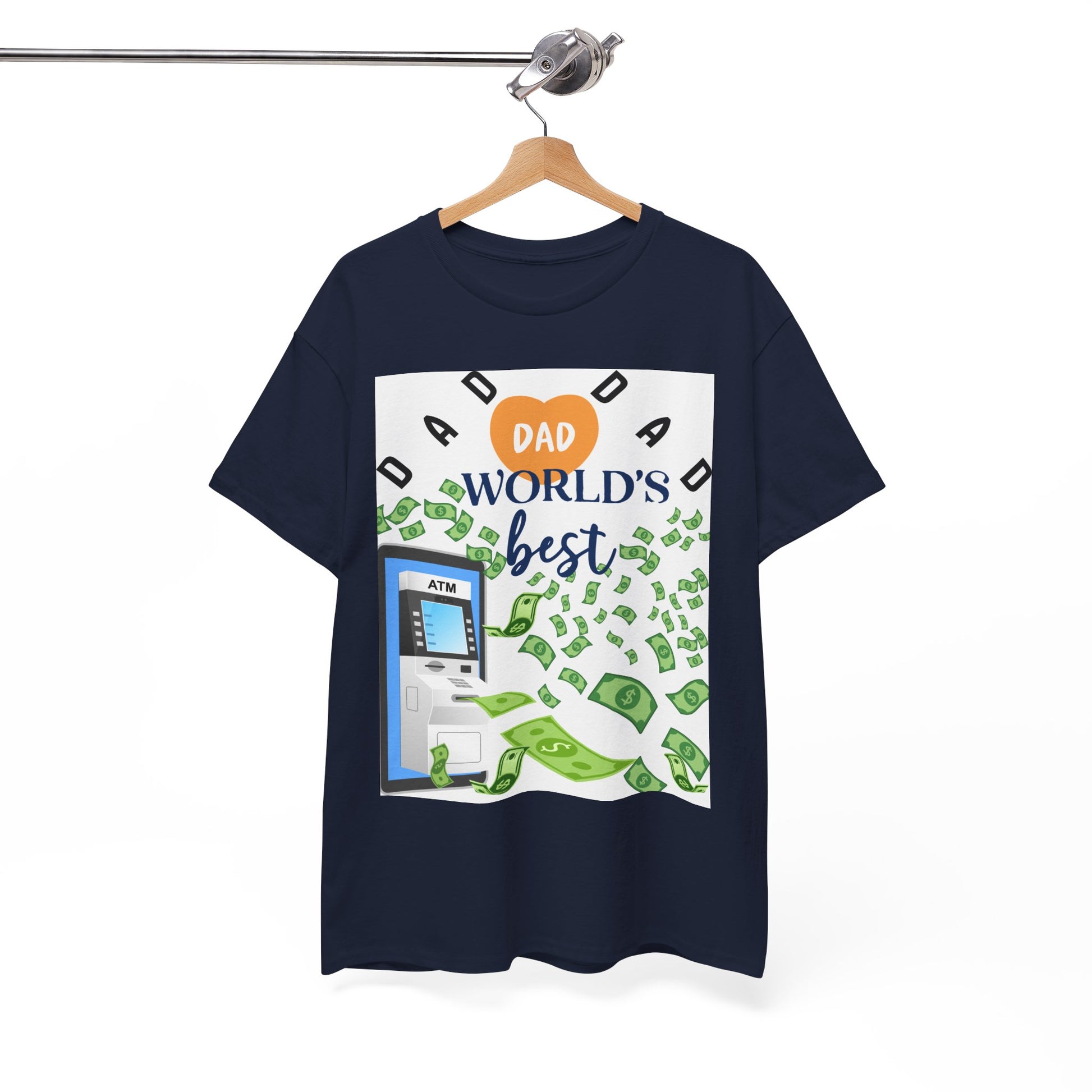 Dad World Best ATM Quality Cotton Tee Shirt