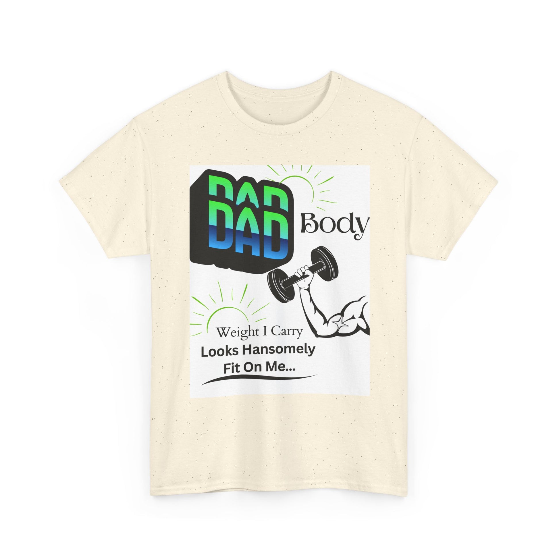 White Background Hansomely Fit Dad Cotton Crew Tee Shirt Dseign