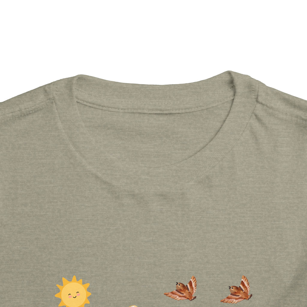 Toddler Short Sleeve Tee Shirt Cubs In Flower Bush