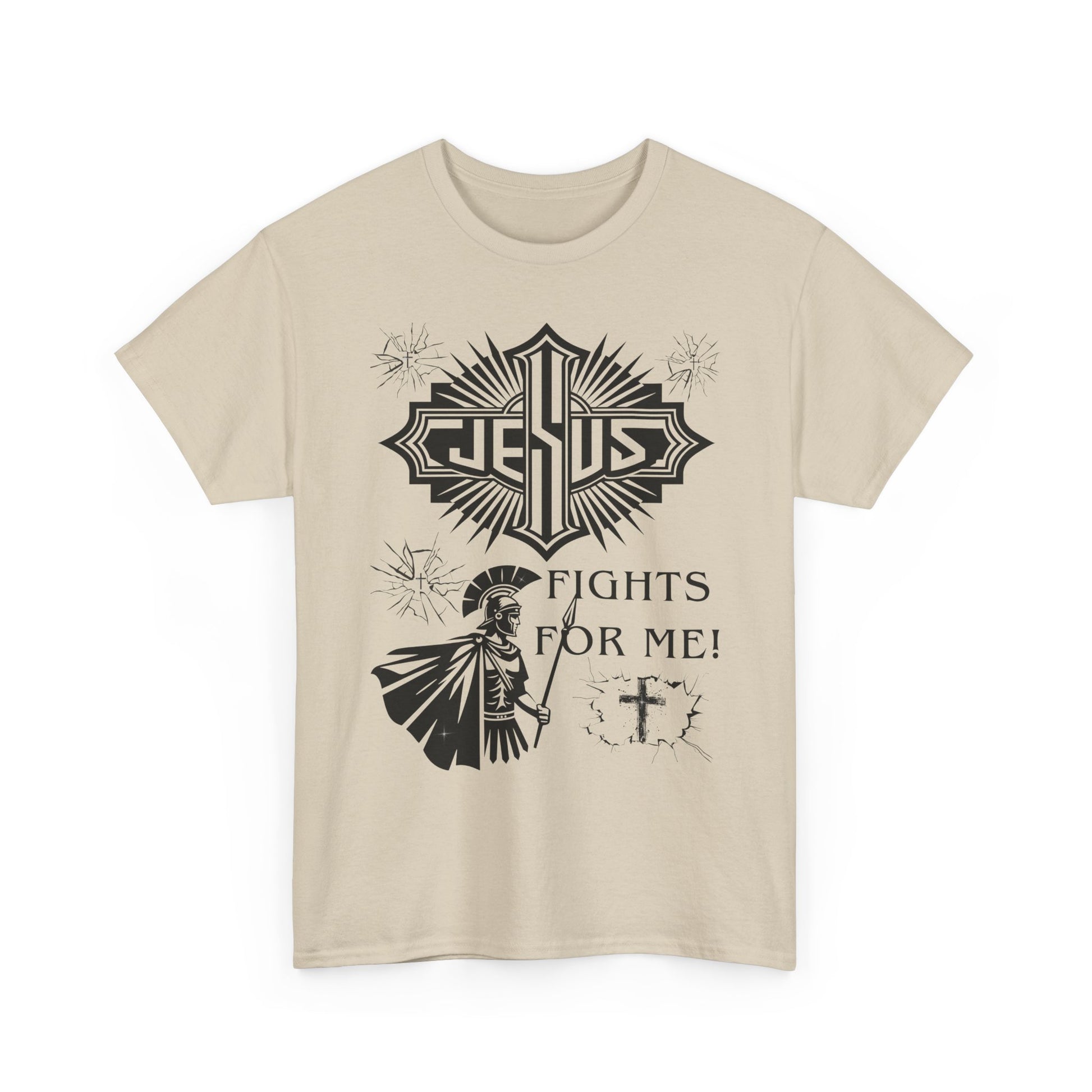 Jesus Fights For Me Cotton T-Shirt