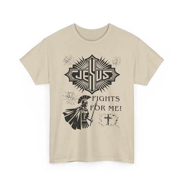 Jesus Fights For Me Cotton T-Shirt
