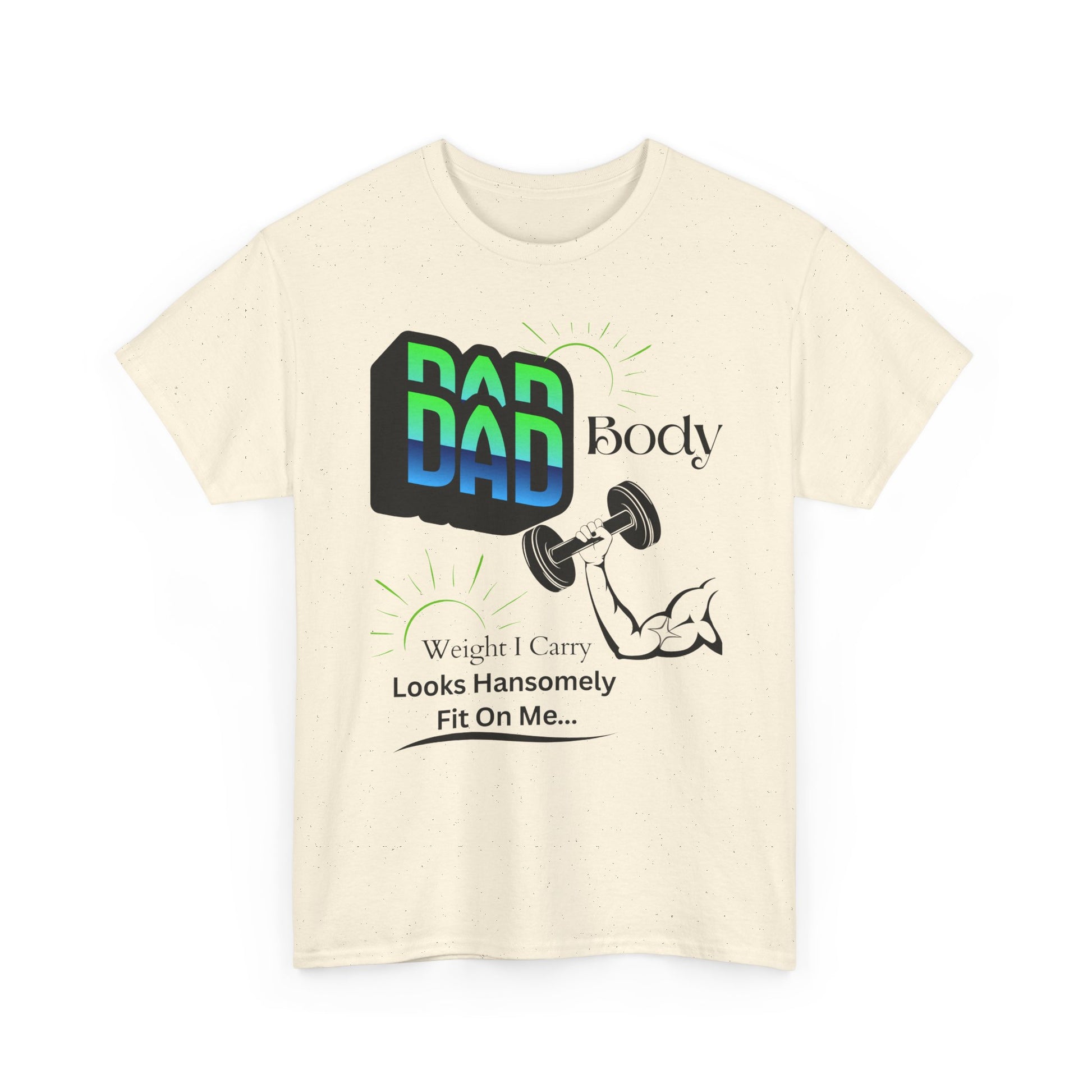 Hansomely Fit Dad Cotton Crew Tee Shirt Transparent Dseign