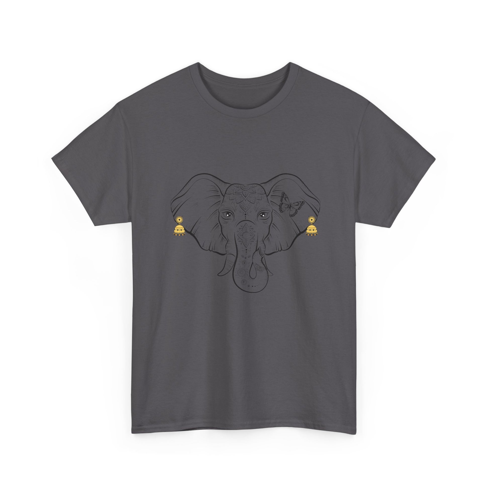 Elephant With Earrings Heavy Cotton Shirt