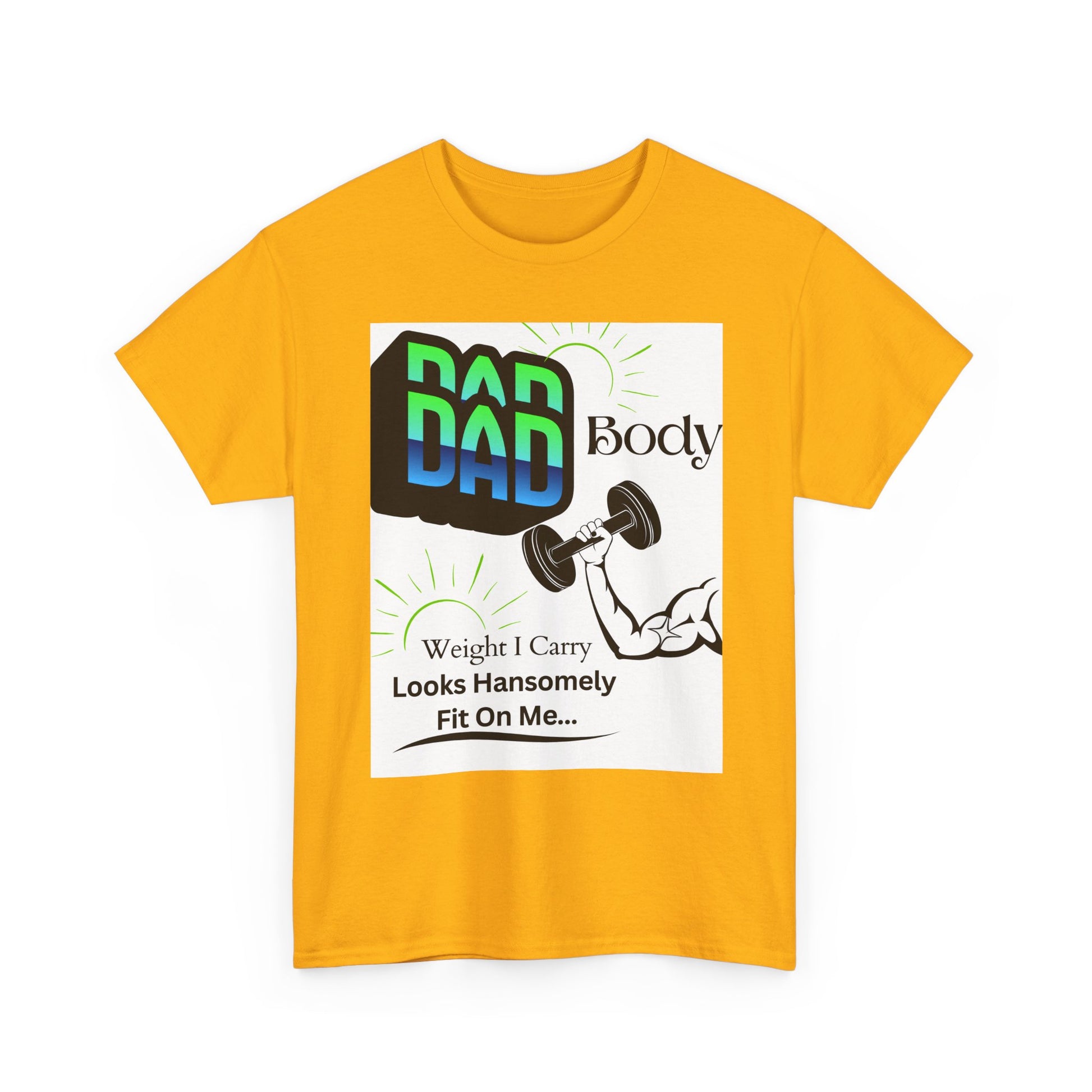 White Background Hansomely Fit Dad Cotton Crew Tee Shirt Dseign