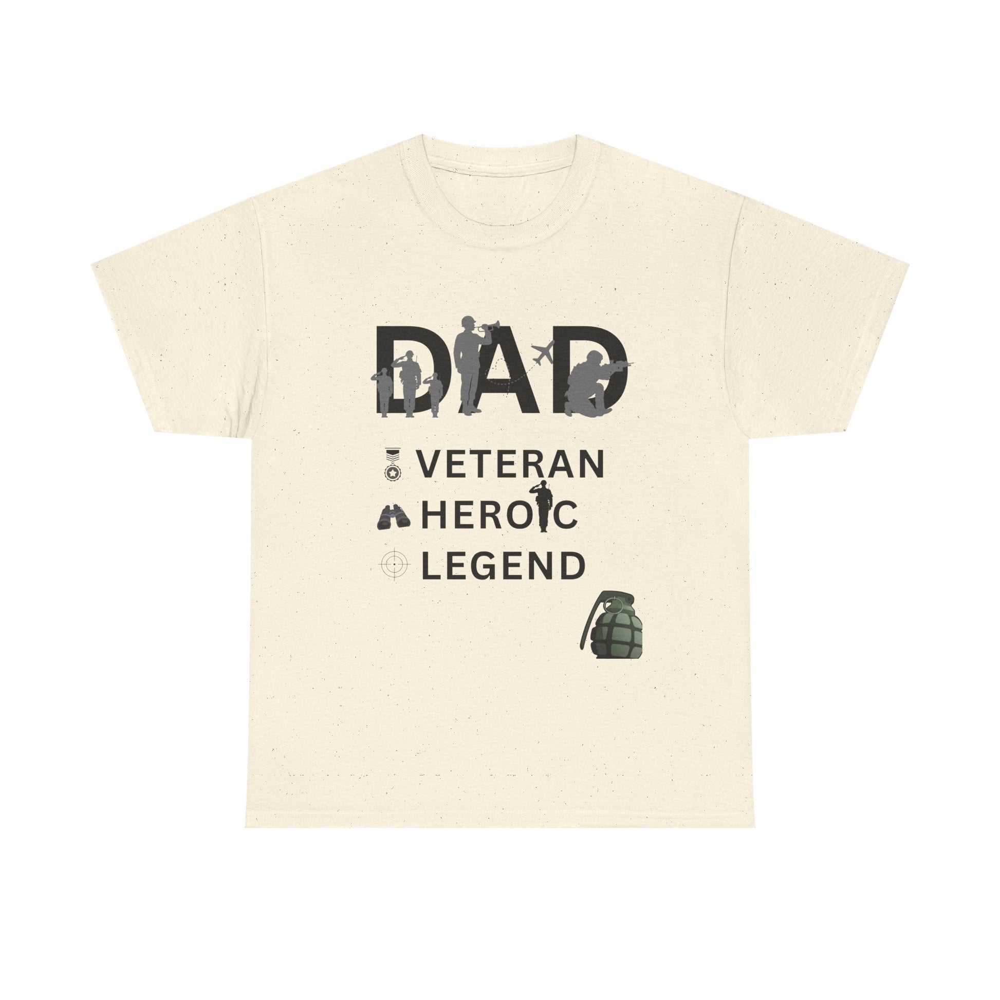Dad Veteran Cotton Tee Shirt Transparent Background