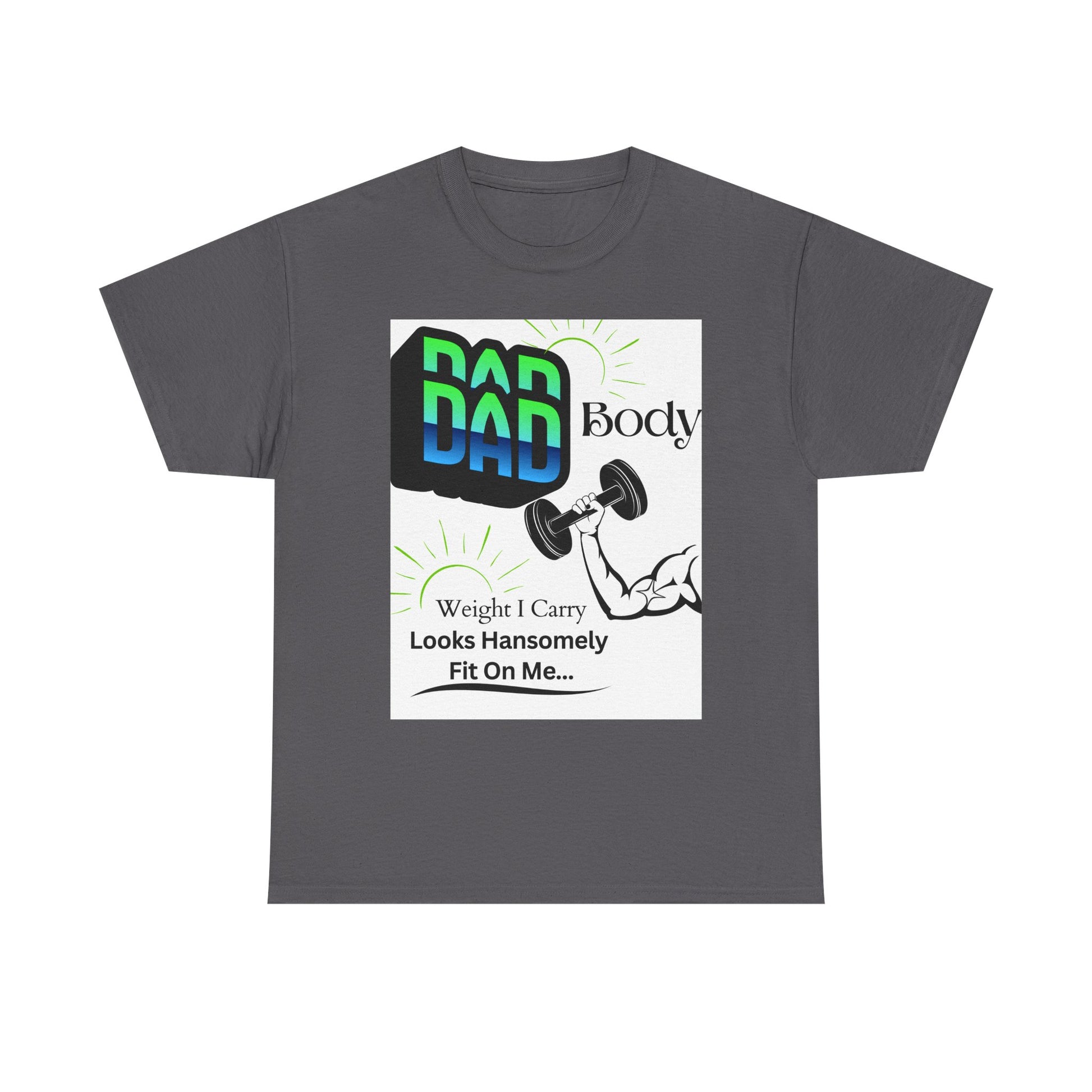 White Background Hansomely Fit Dad Cotton Crew Tee Shirt Dseign