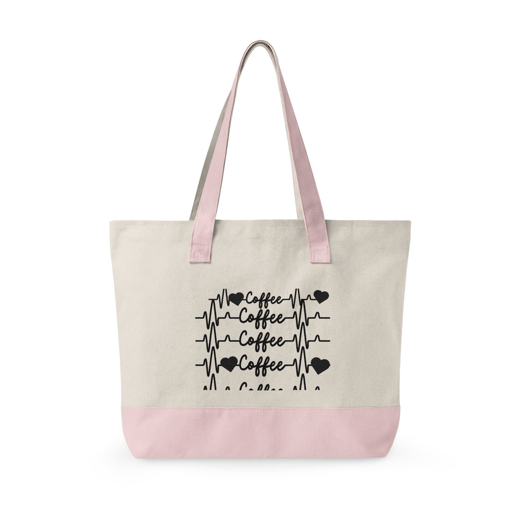 Zippered Canvas Tote Front Zip Pocket