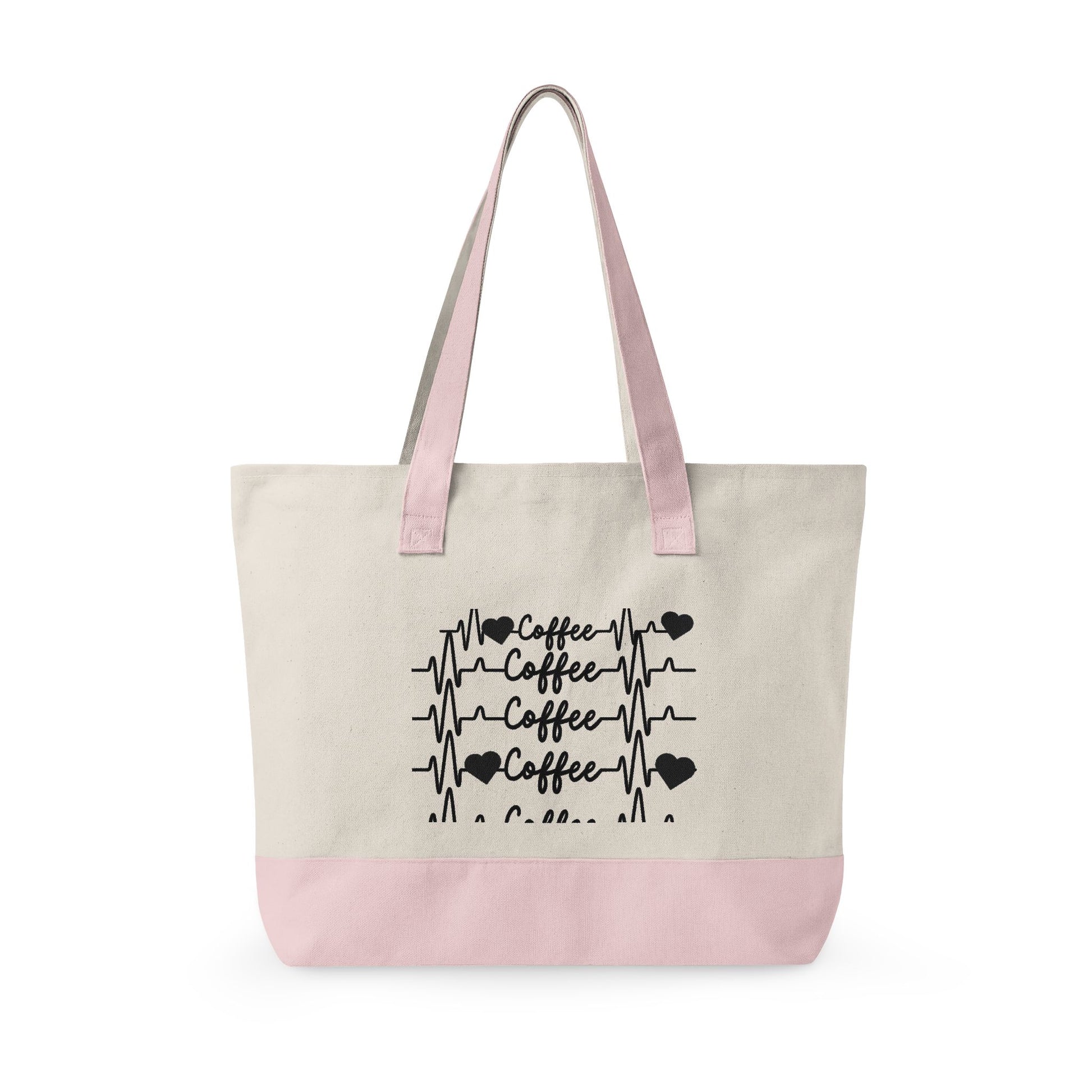 Zippered Canvas Tote Front Zip Pocket