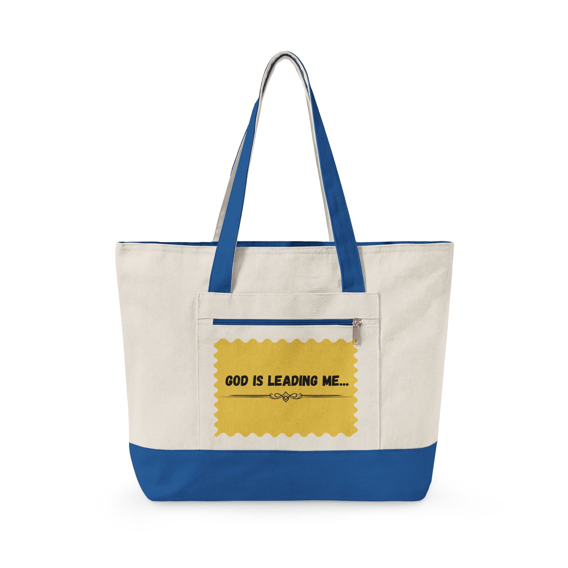 Zippered Canvas Tote Carry Shoulder Bag