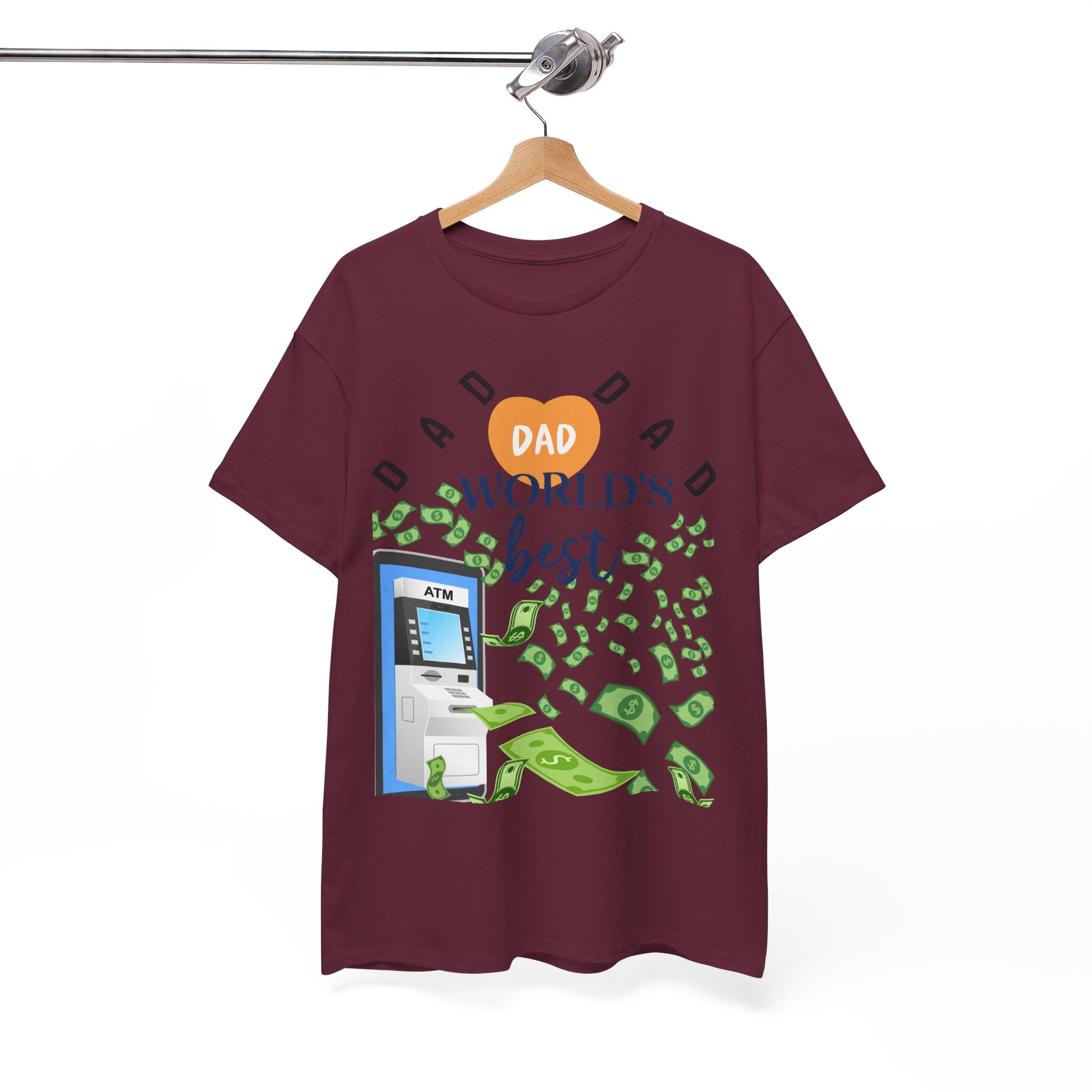 Dad Best ATM Heavy Cotton Tee Shirt Transparent