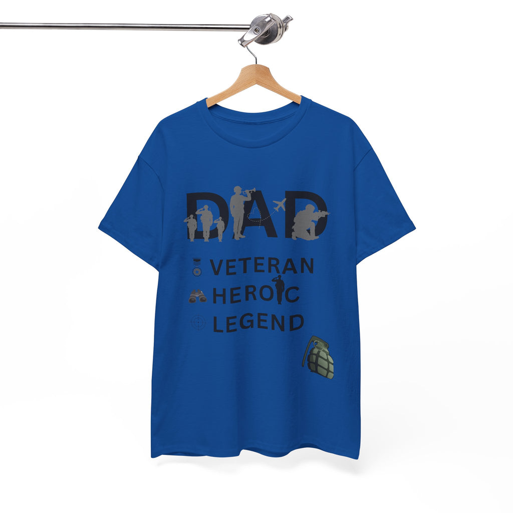 Dad Veteran Cotton Tee Shirt Transparent Background