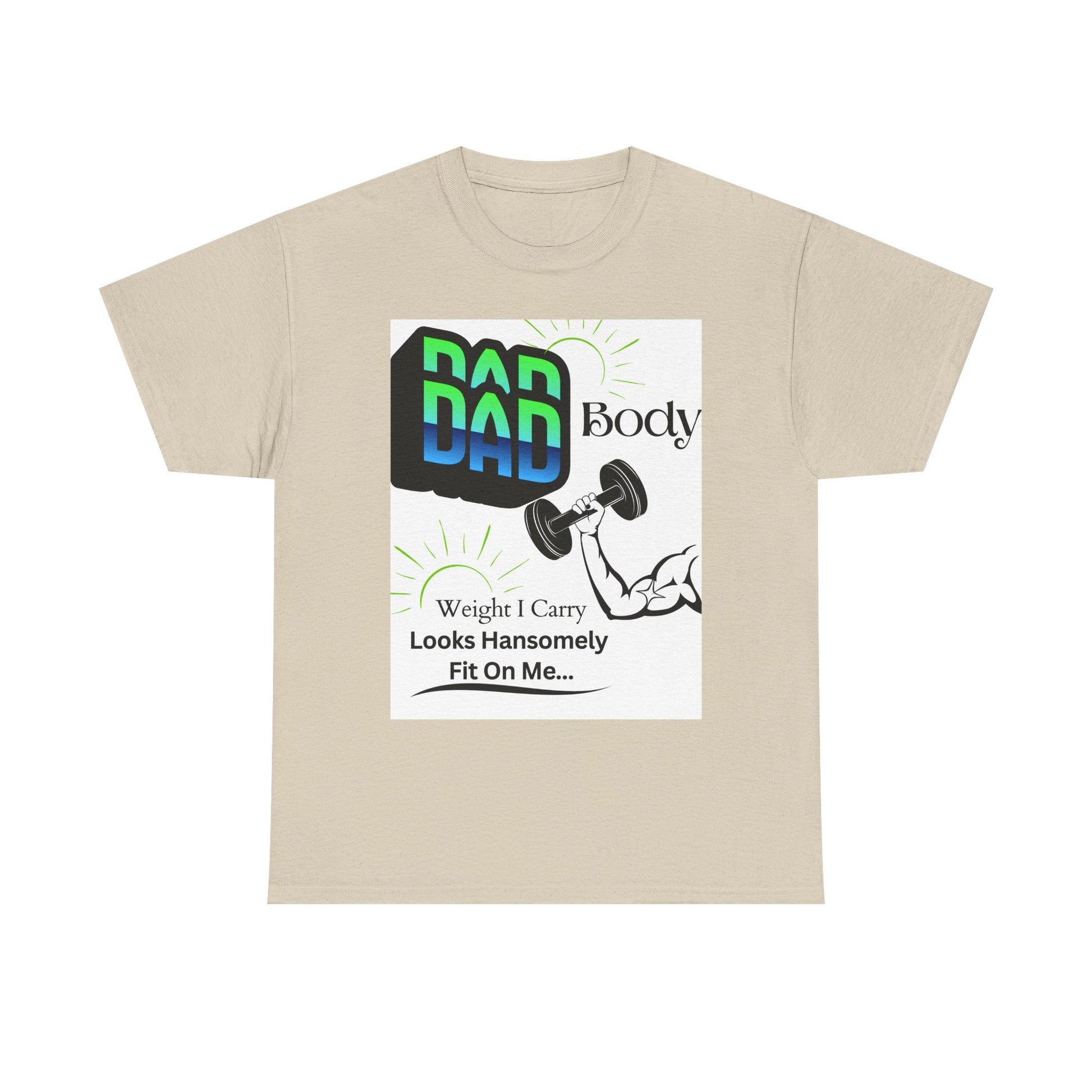 White Background Hansomely Fit Dad Cotton Crew Tee Shirt Dseign